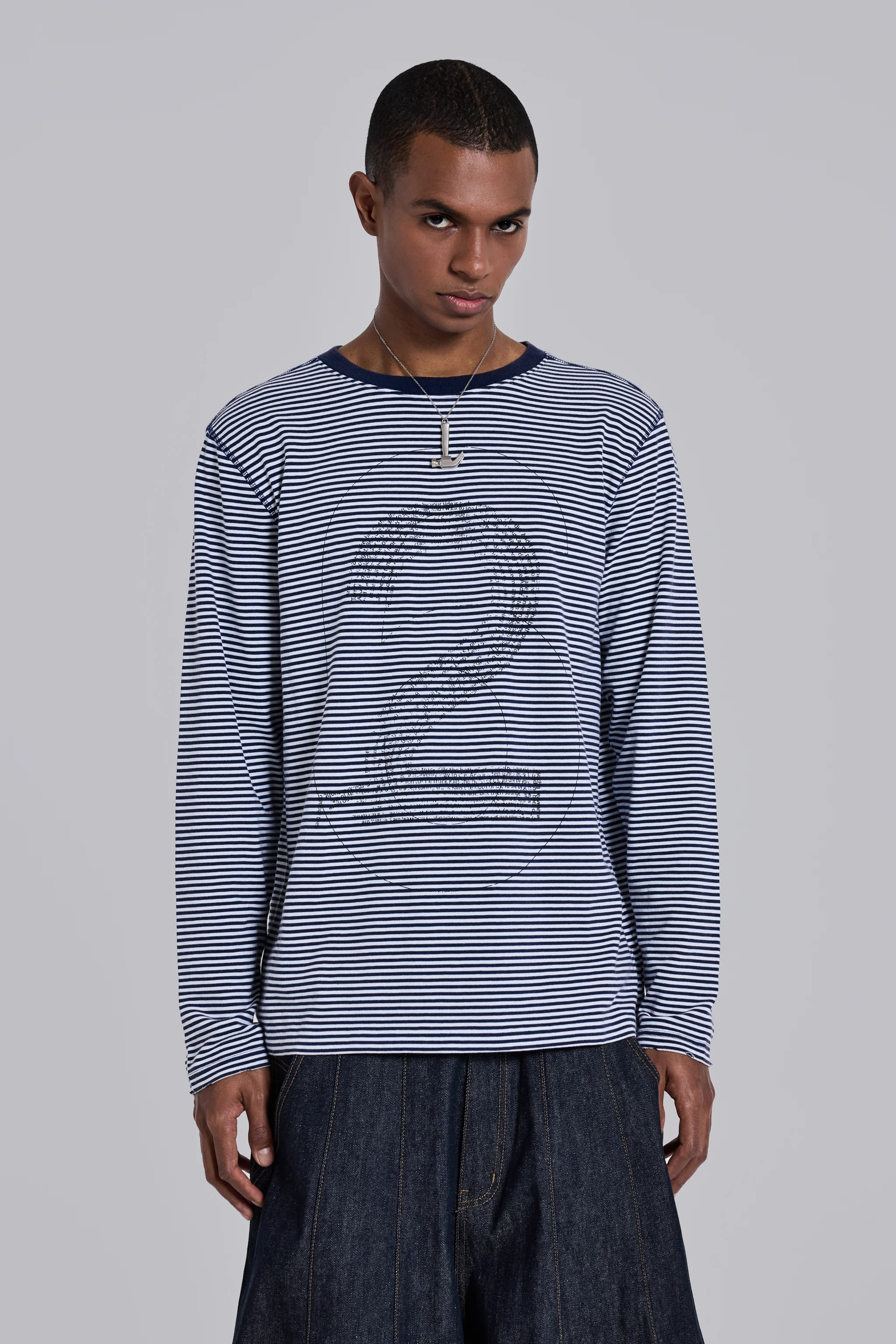 62 Stripe Navy Long-Sleeve Top - Image 6