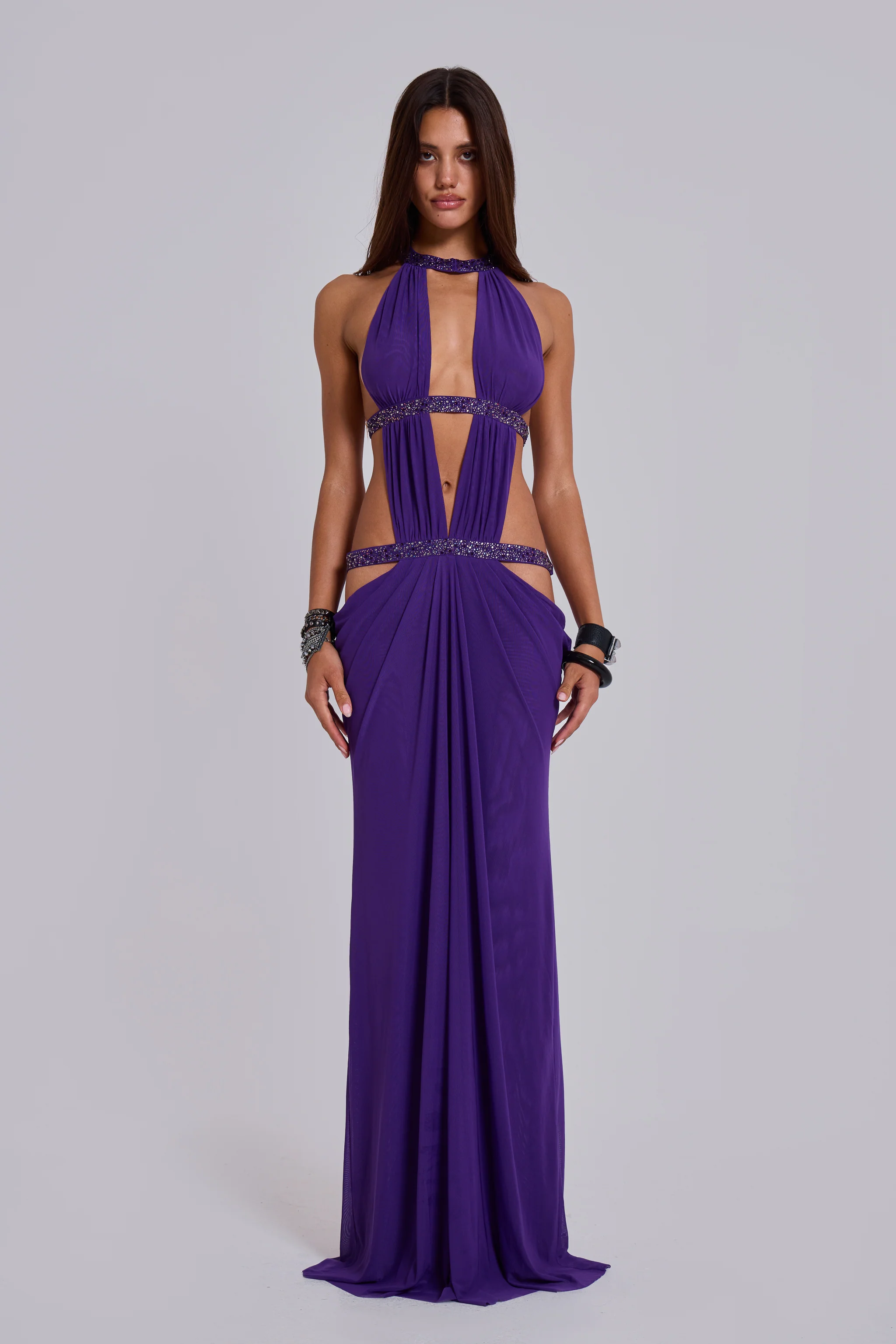 6AM Cut Out Maxi Dress in Violet - Image 7