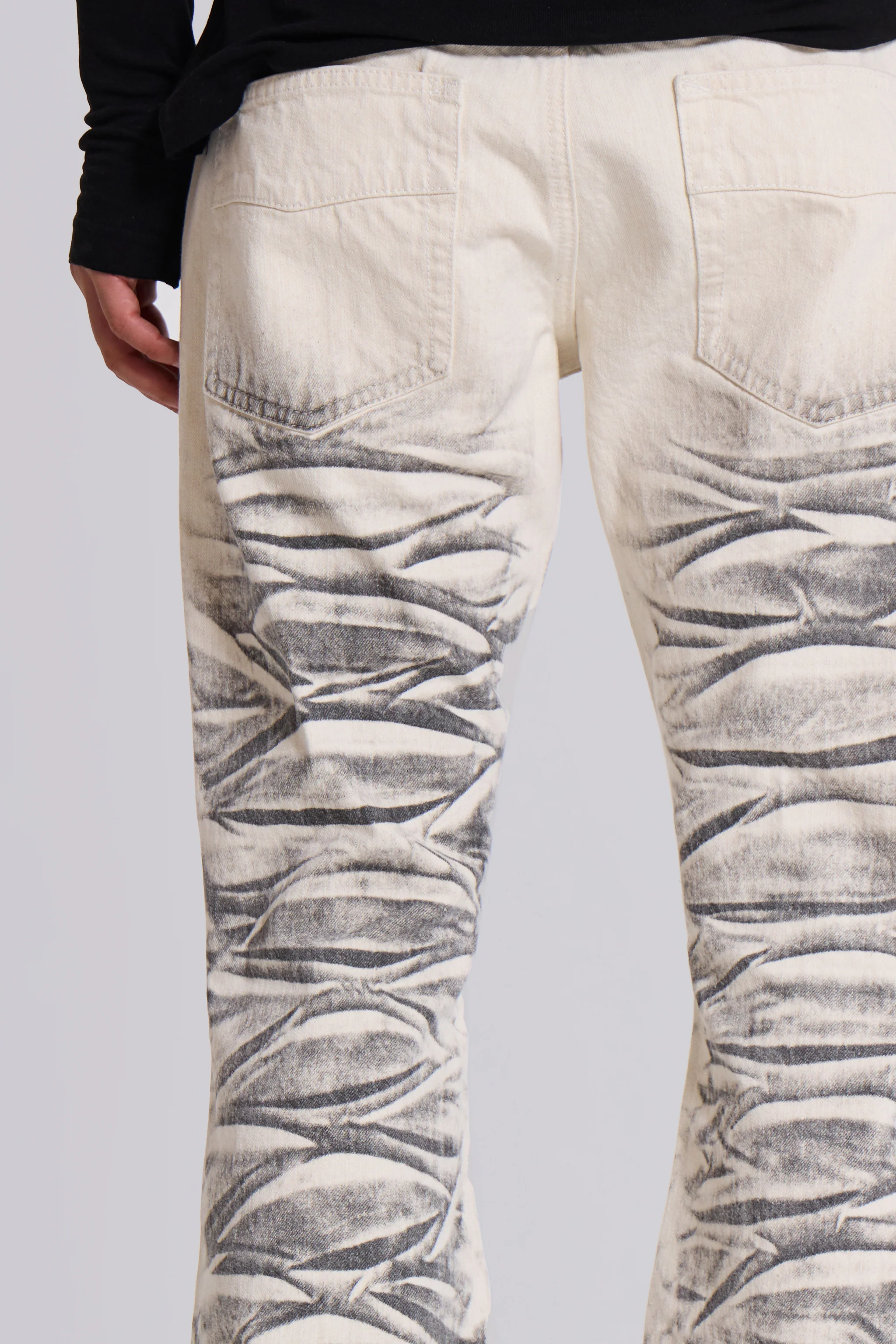 Arctic White Drift Bootcut Jeans - Image 4