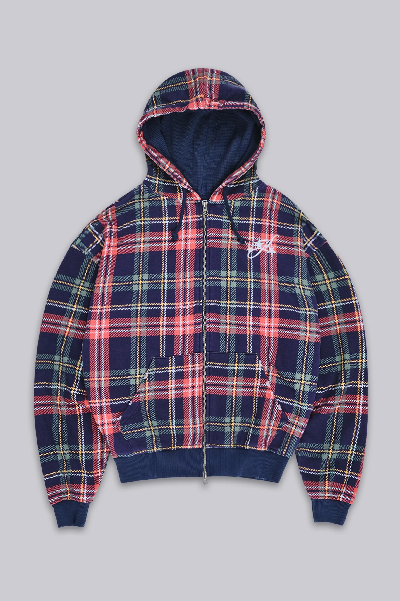 Adrenaline Checked Zip Hoodie - Image 2