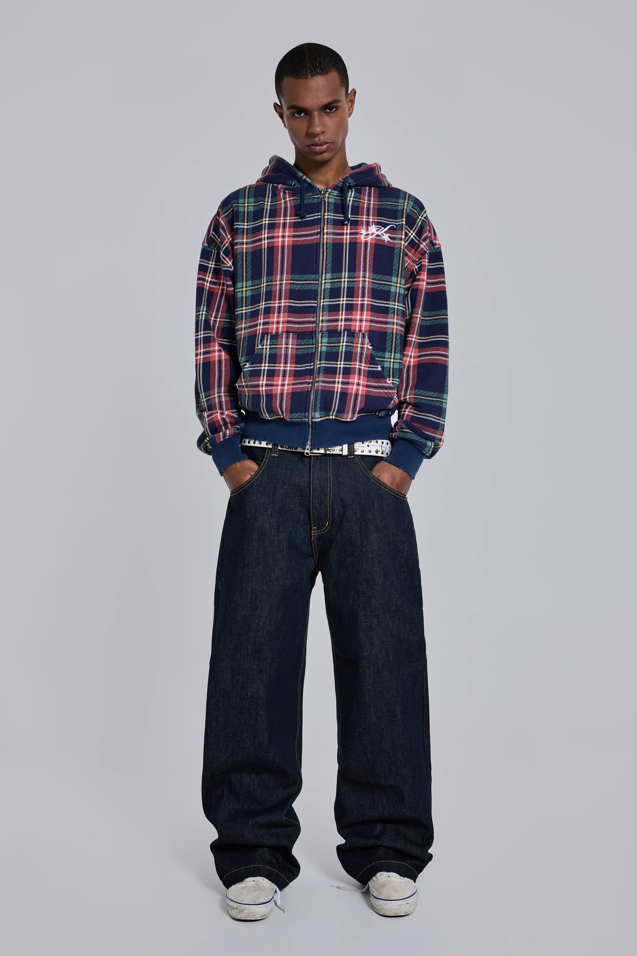 Adrenaline Checked Zip Hoodie - Image 8