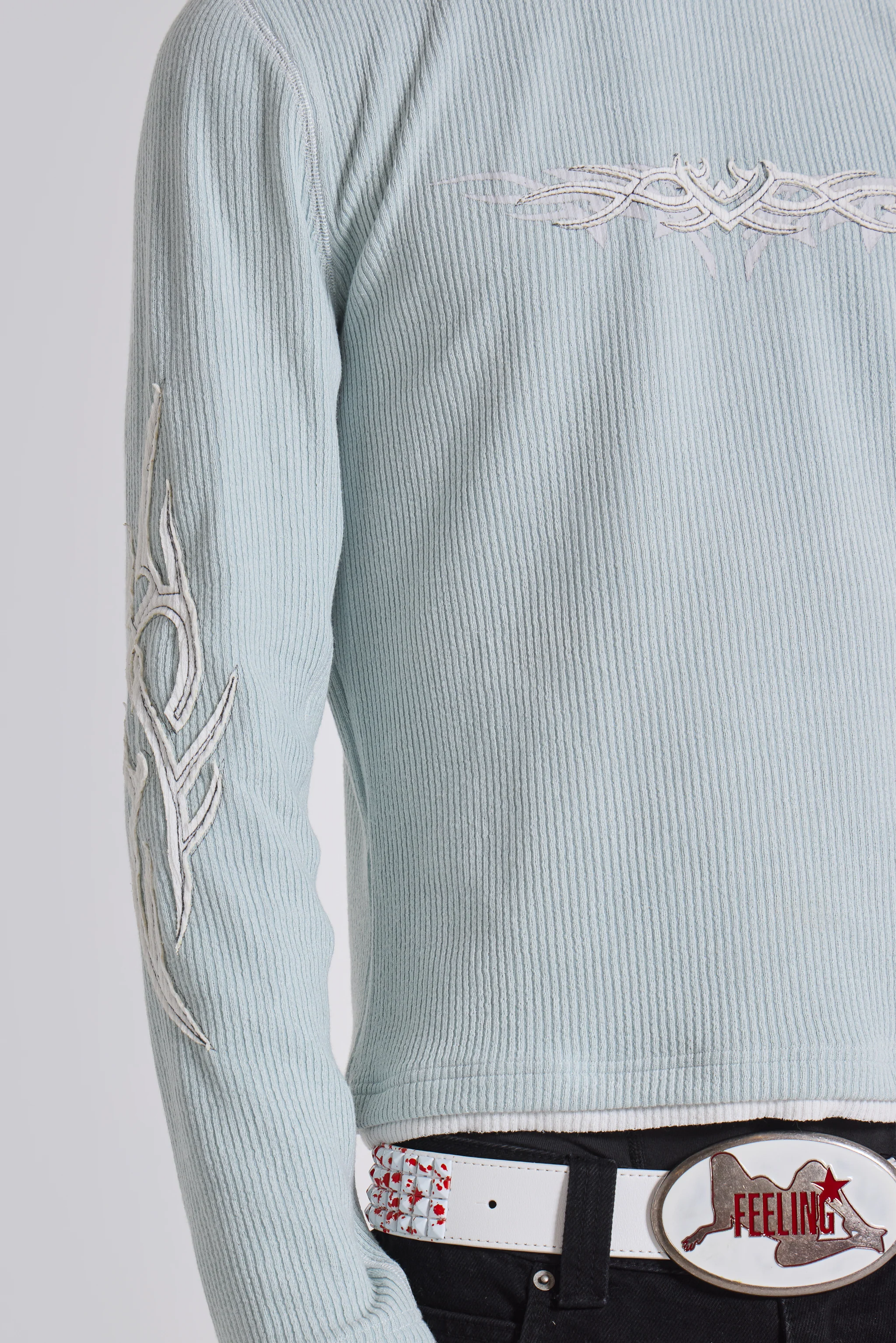 Aqua Tattoo Applique Tee - Image 7
