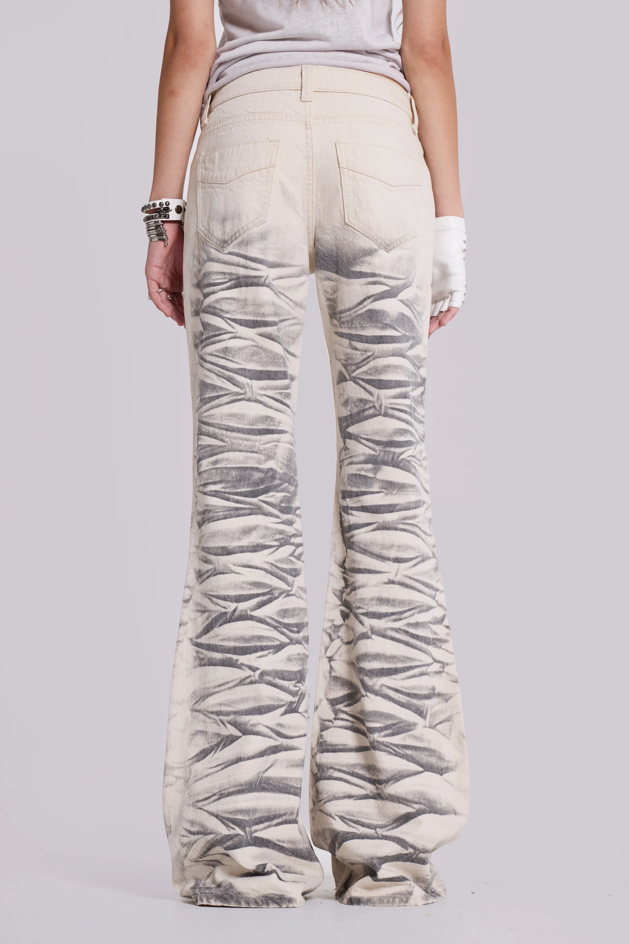 Arctic White Drift Flared Jeans - Image 4