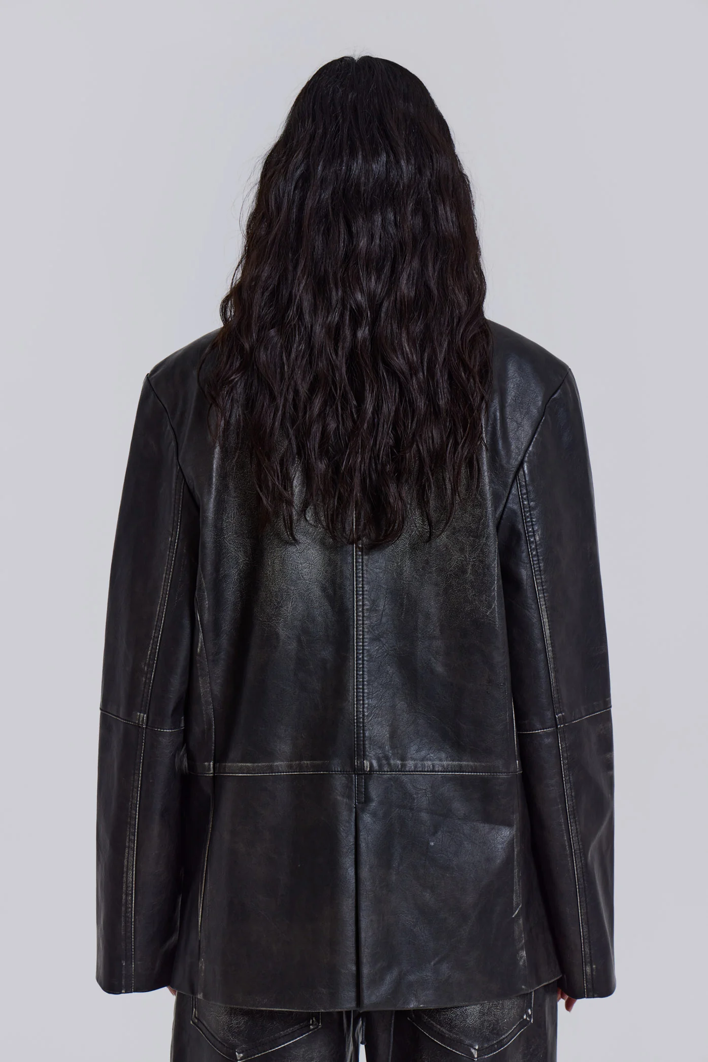 Ash Faux Leather Blazer - Image 3