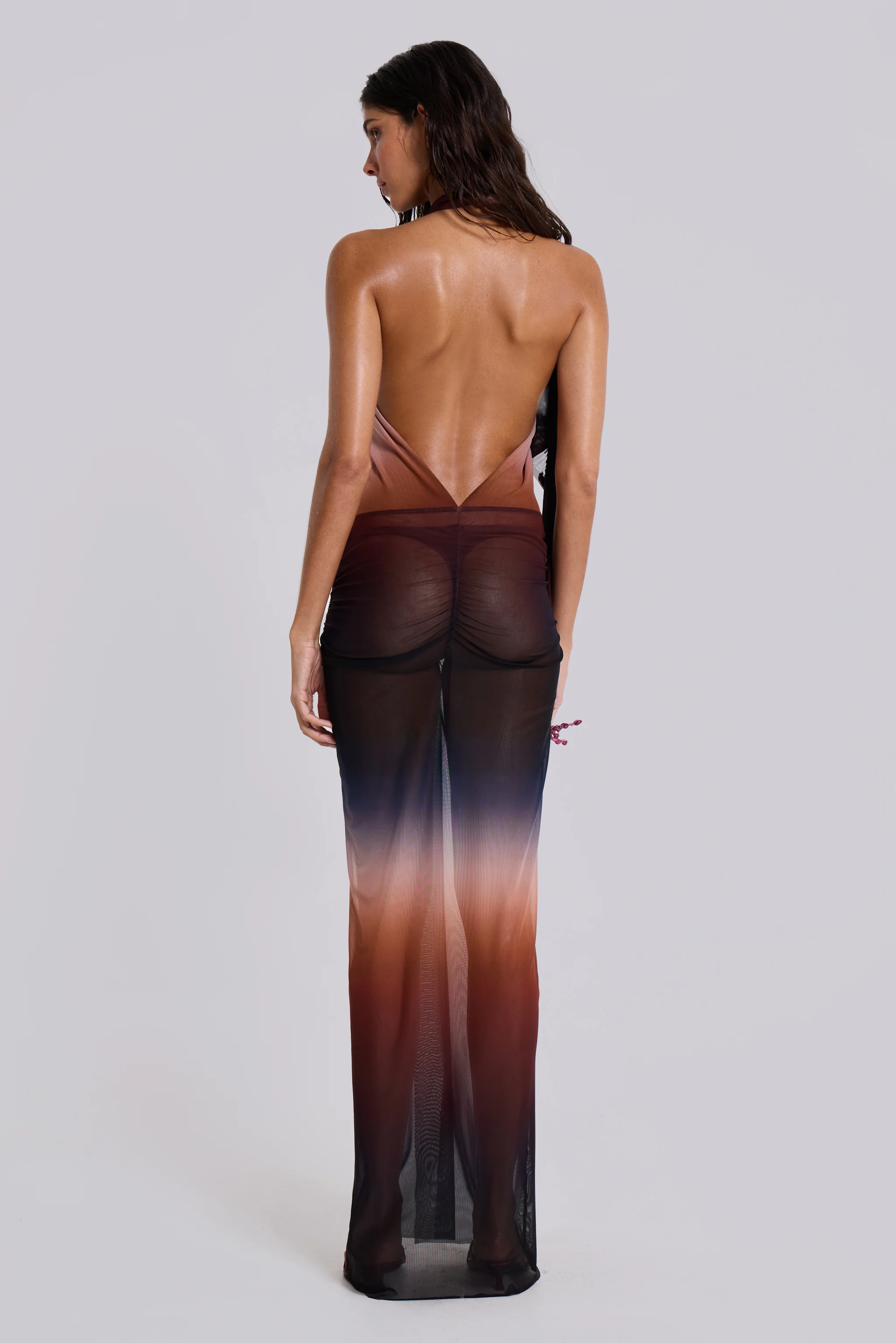 Azevedo Knotted Halter Maxi Dress - Image 5