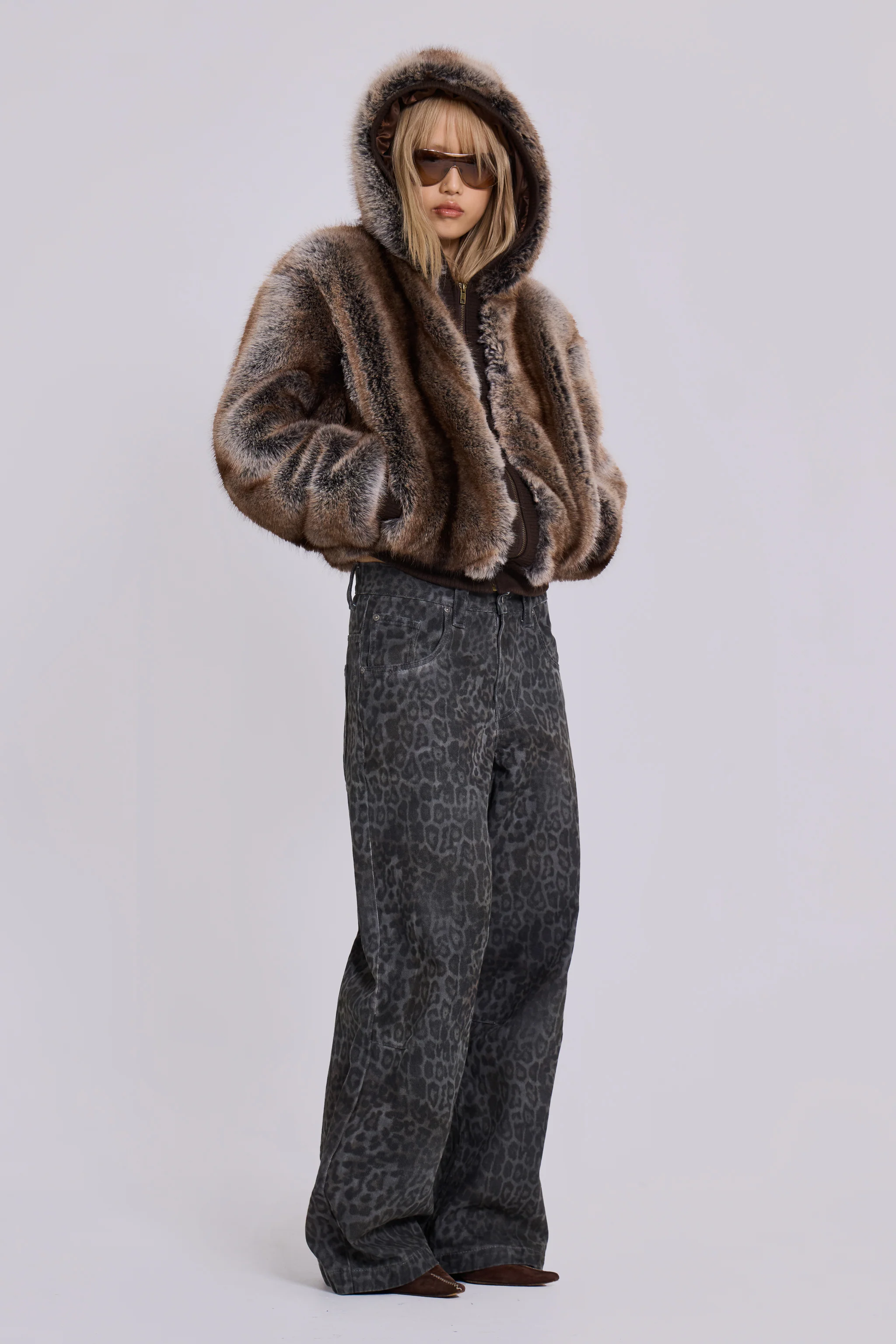 Bear Faux Fur Hooded Jacket - Image 10