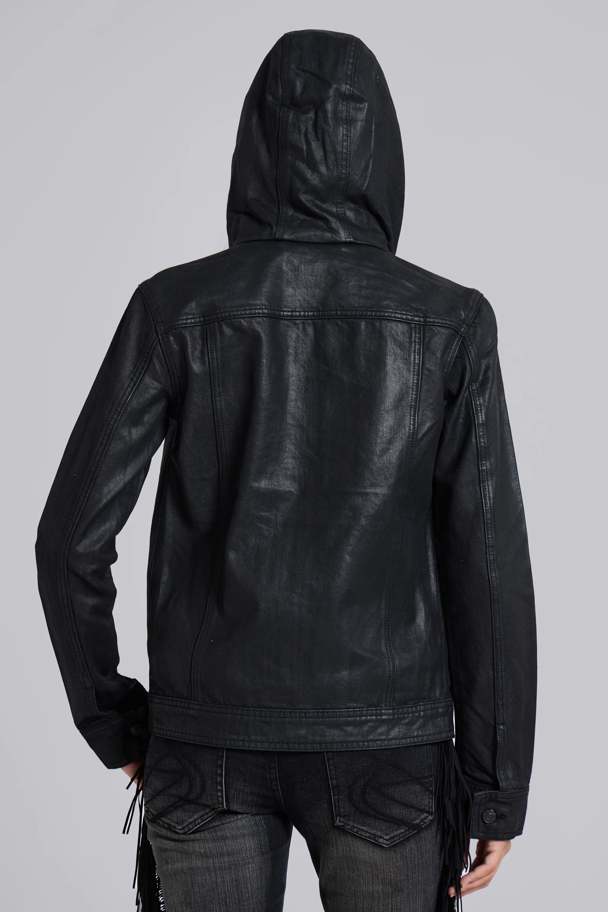 Bedrock Waxed Hooded Denim Jacket - Image 3