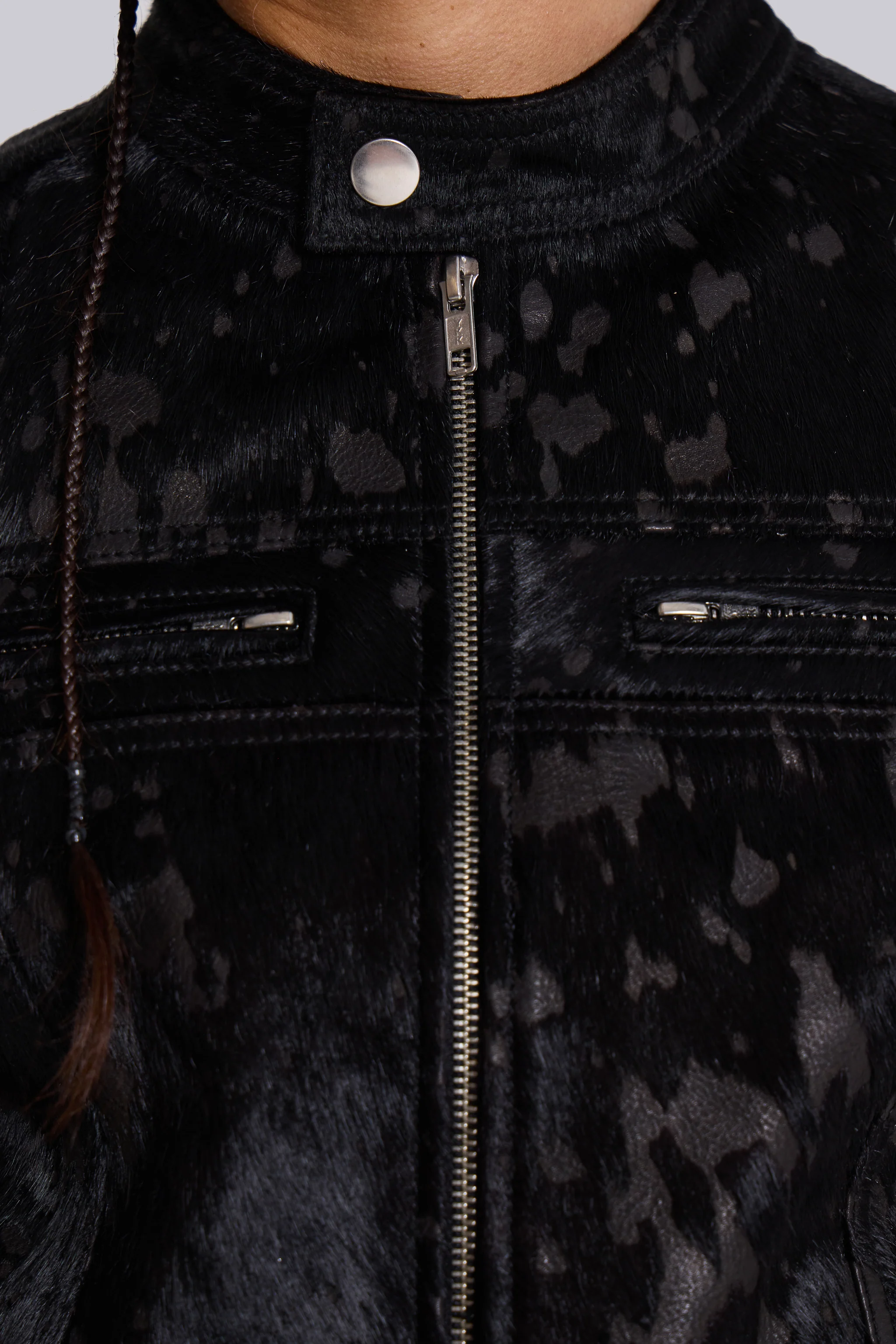 Black Real Leather Piston Jacket - Image 7
