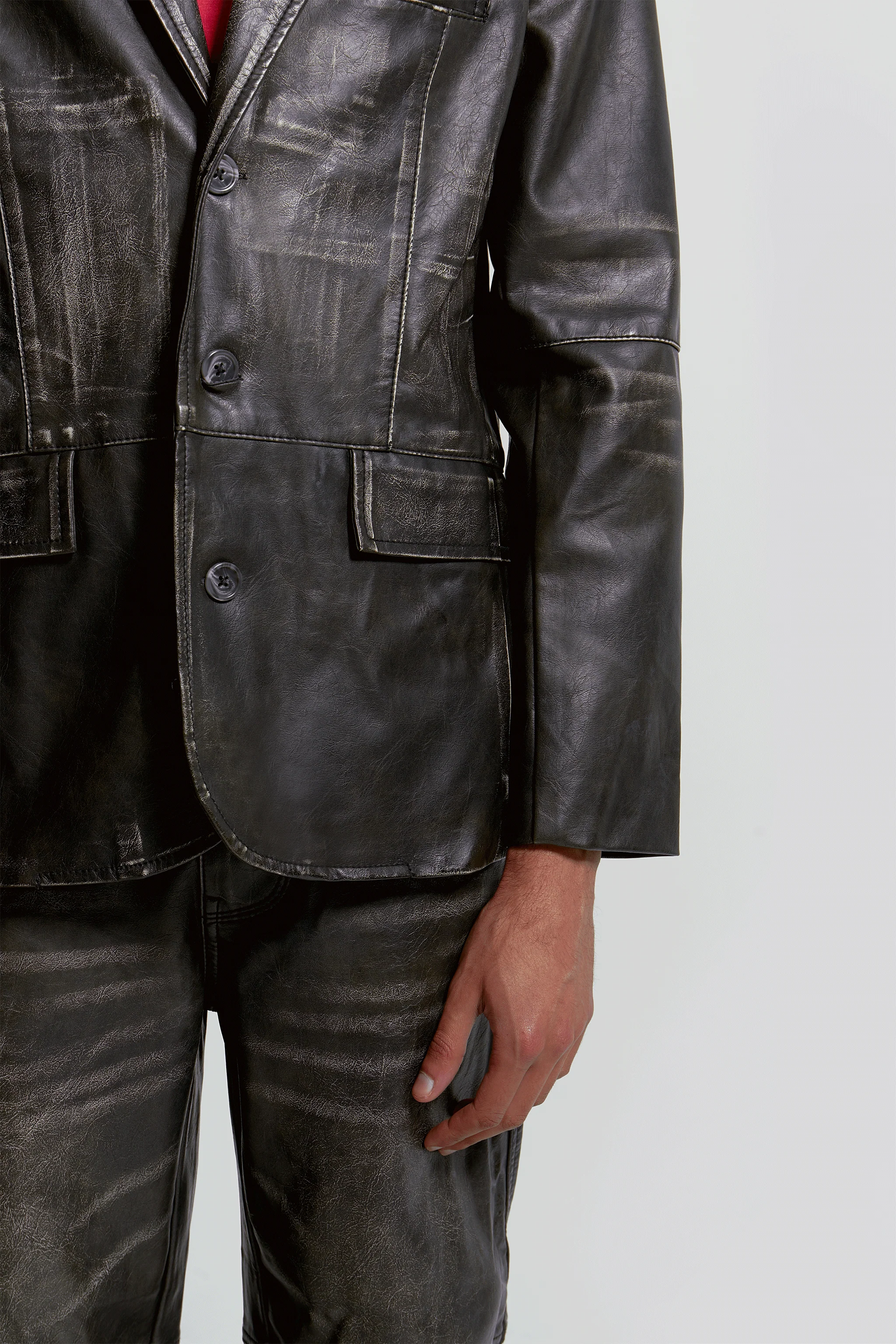 Ash Faux Leather Blazer - Image 8