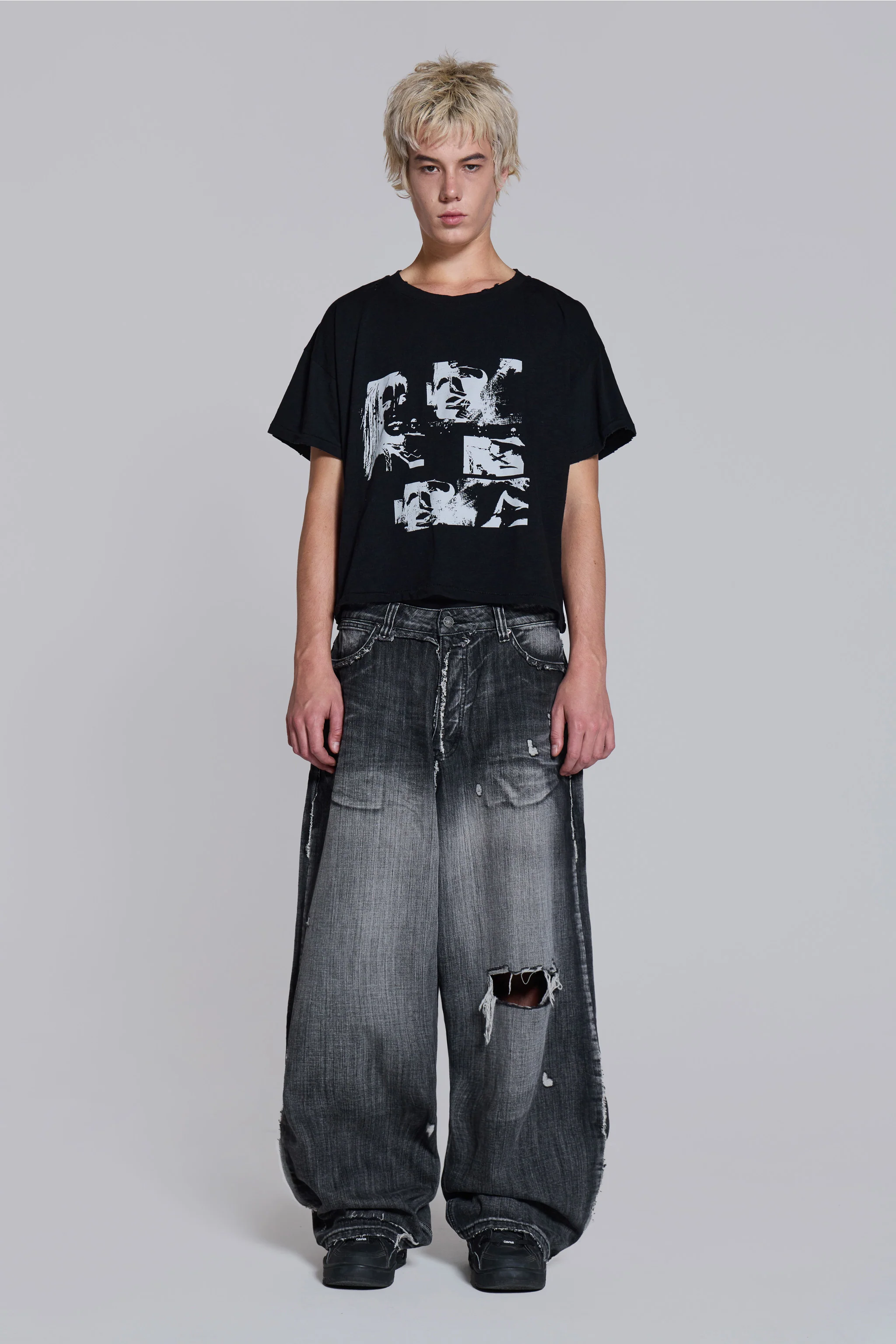 Black Eroded XL Colossus Jeans - Image 3