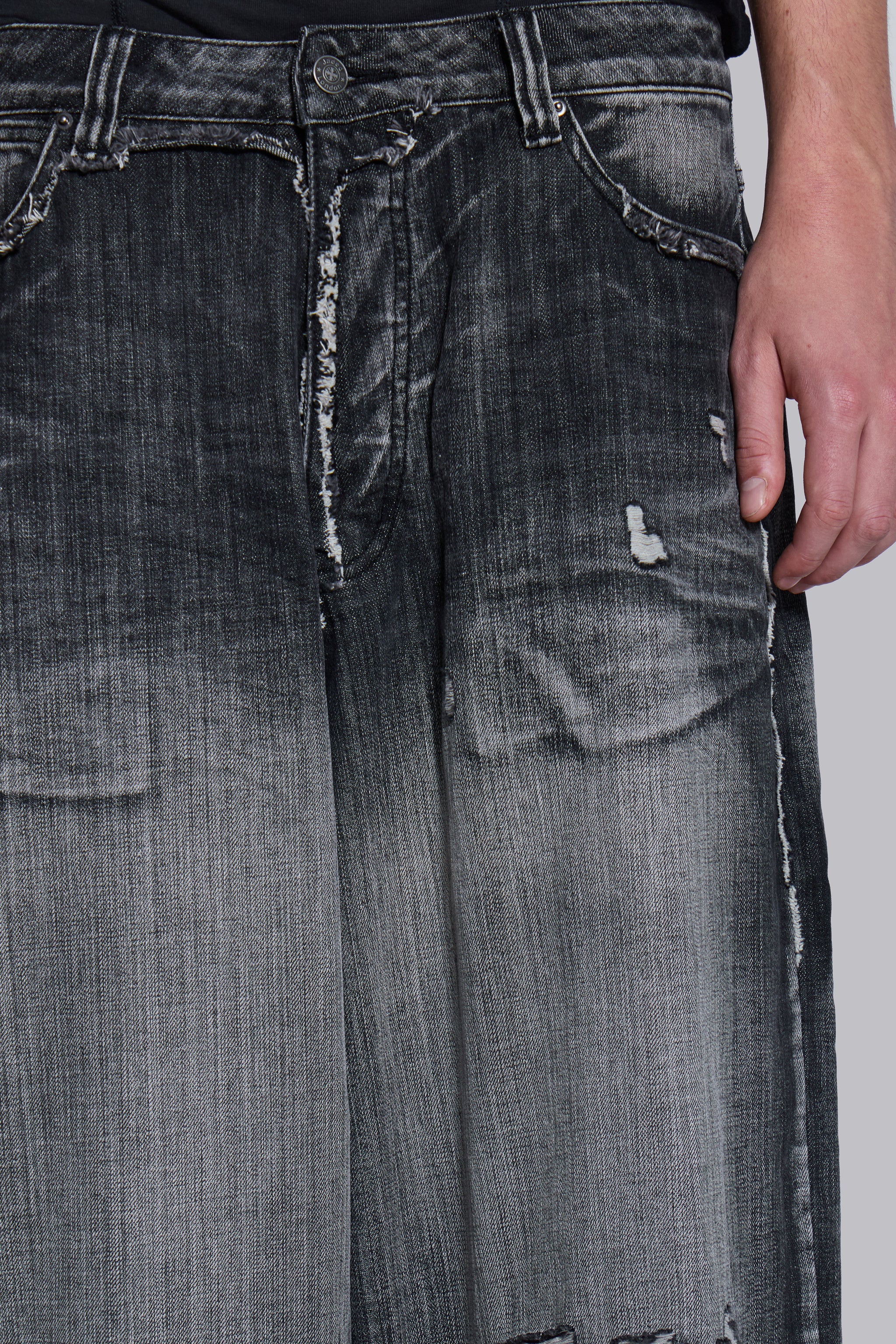 Black Eroded XL Colossus Jeans - Image 9