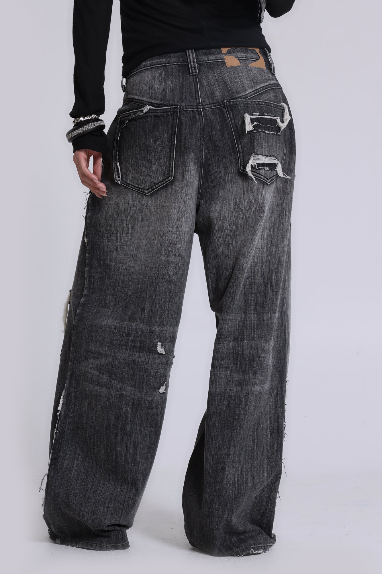 Black Eroded XL Colossus Jeans - Image 6