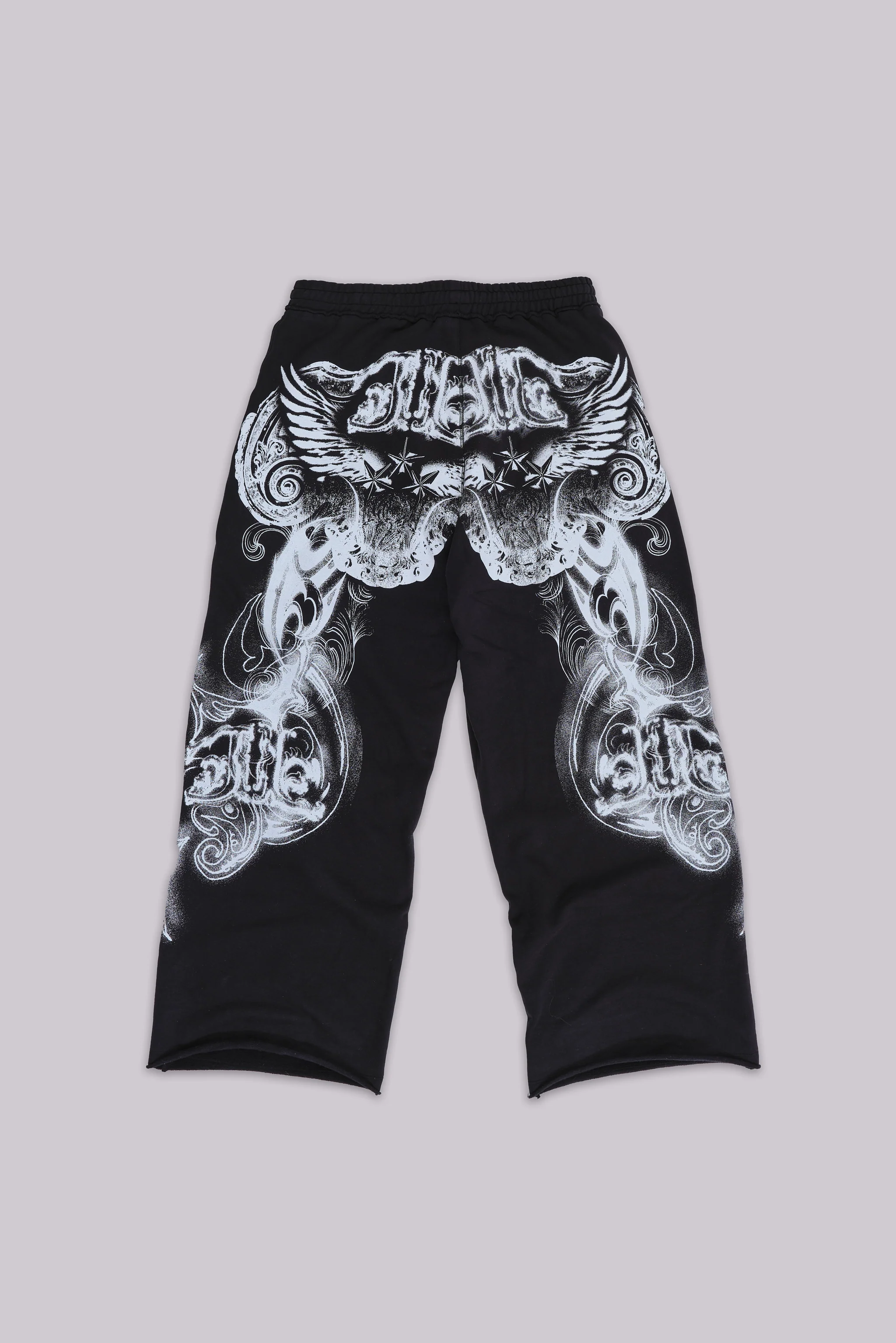 Black Gothic Print Baggy Monster Joggers - Image 6
