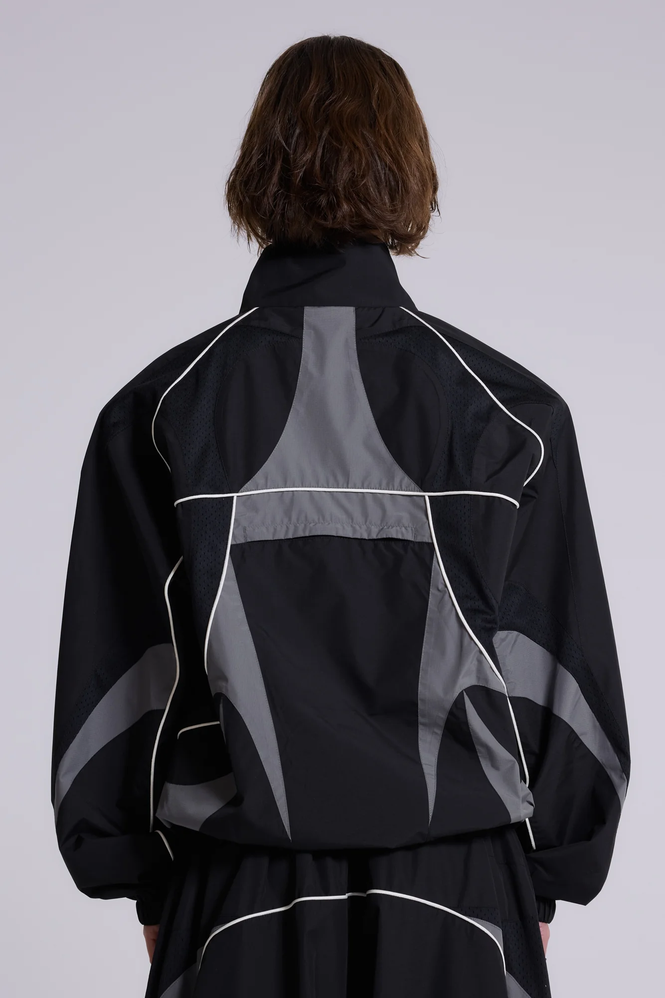 Black Panelled Vapor Jacket - Image 3