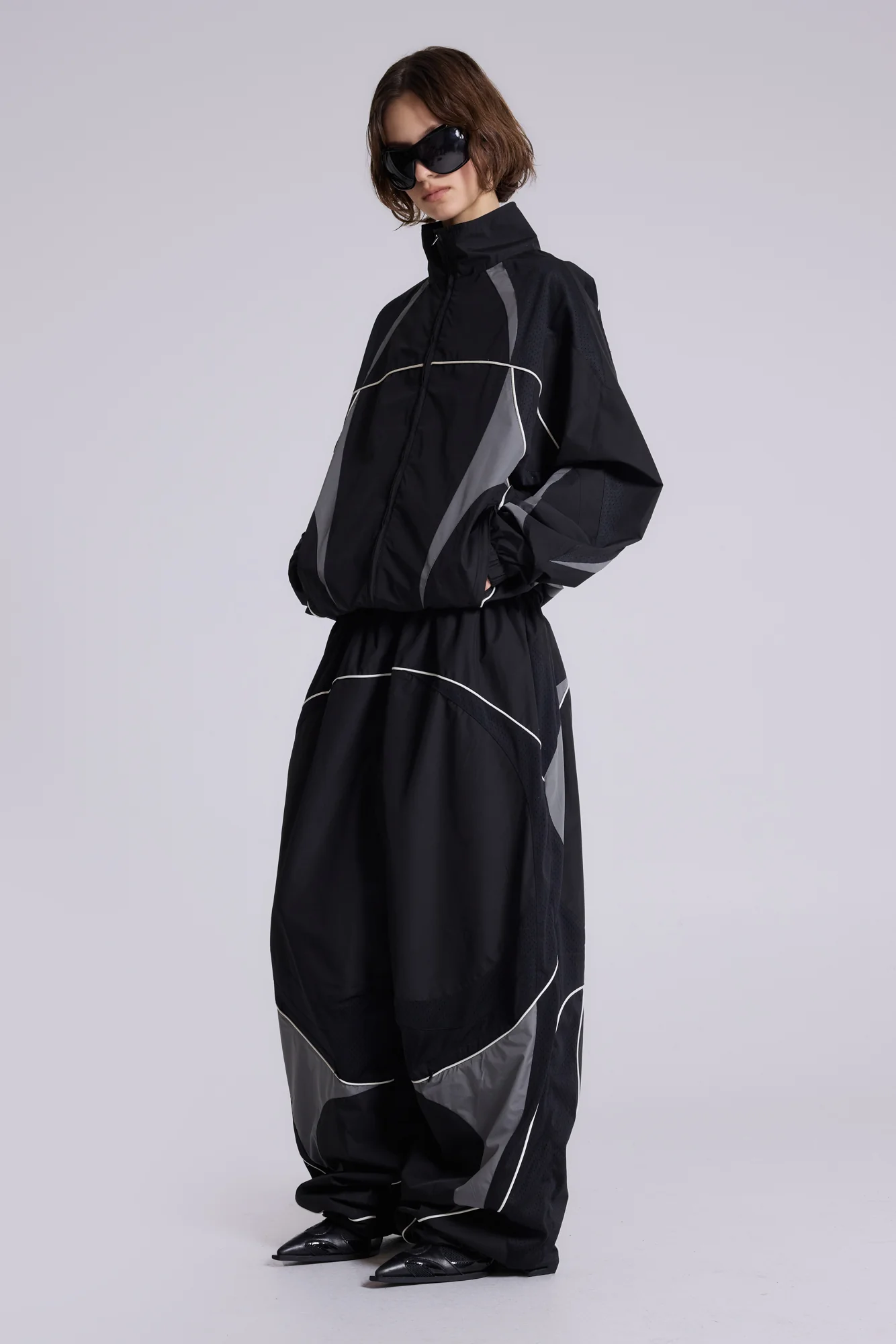 Black Panelled Vapor Jacket - Image 6