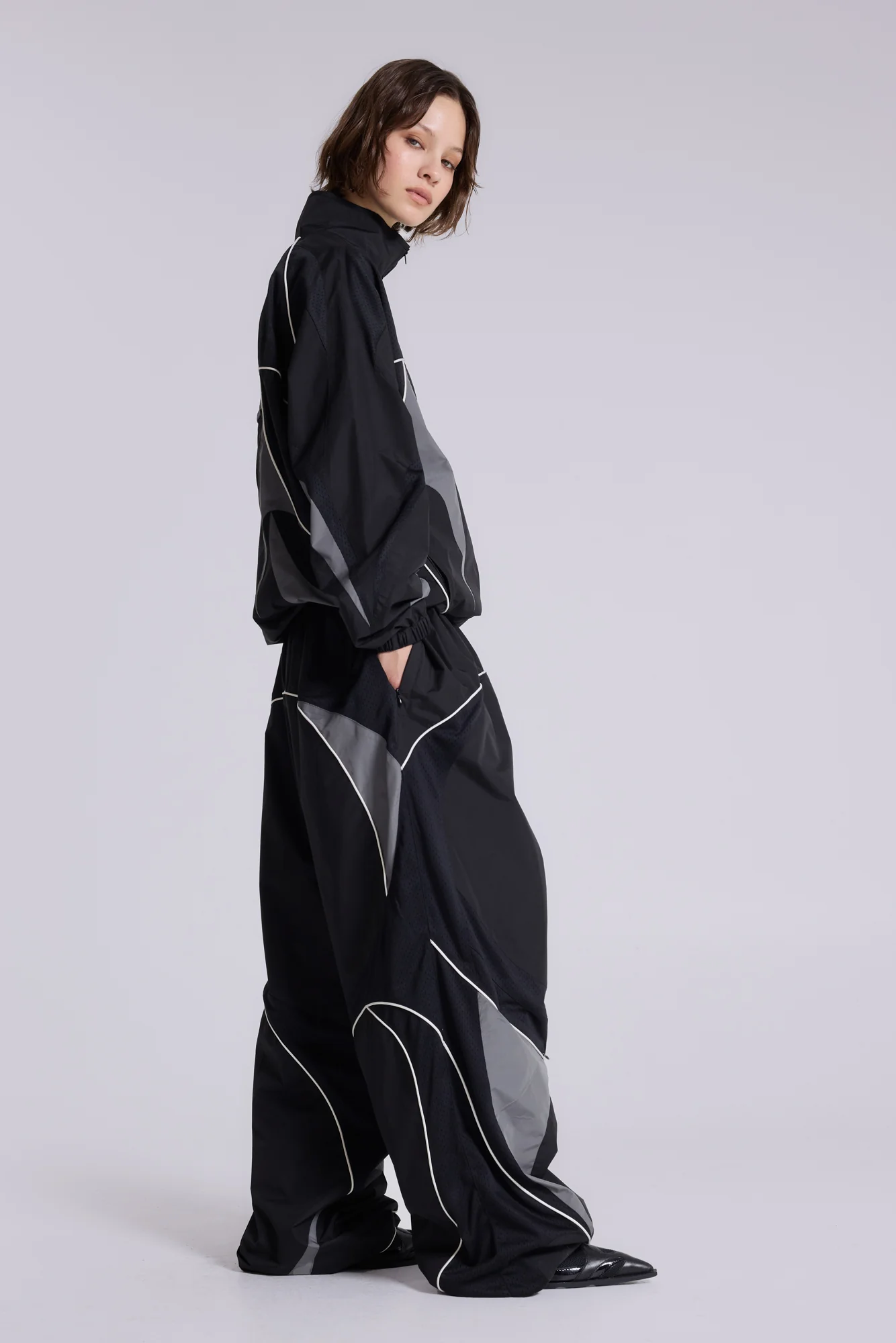 Black Panelled Vapor Jacket - Image 7