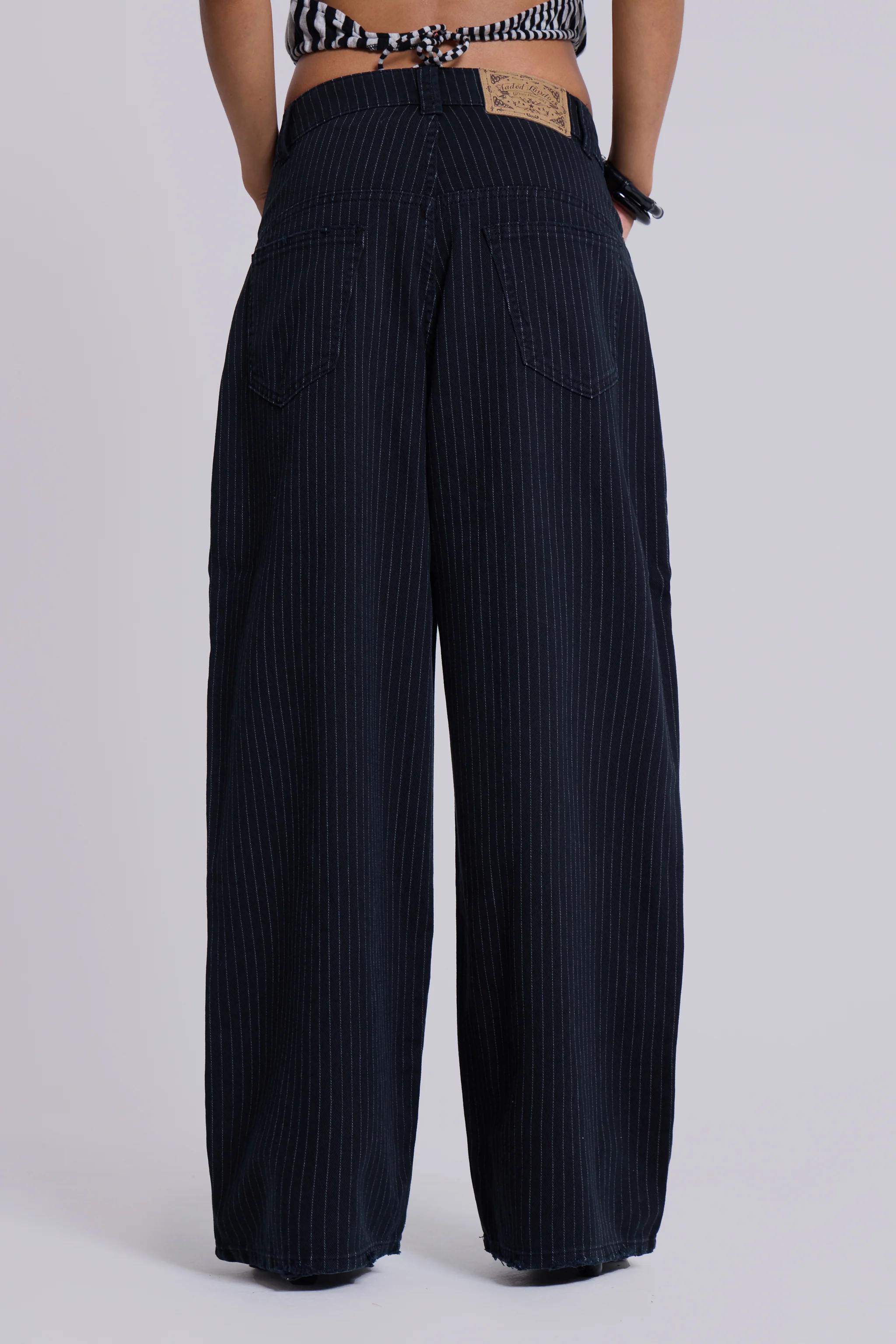 Black Pinstripe XL Colossus Jeans - Image 3