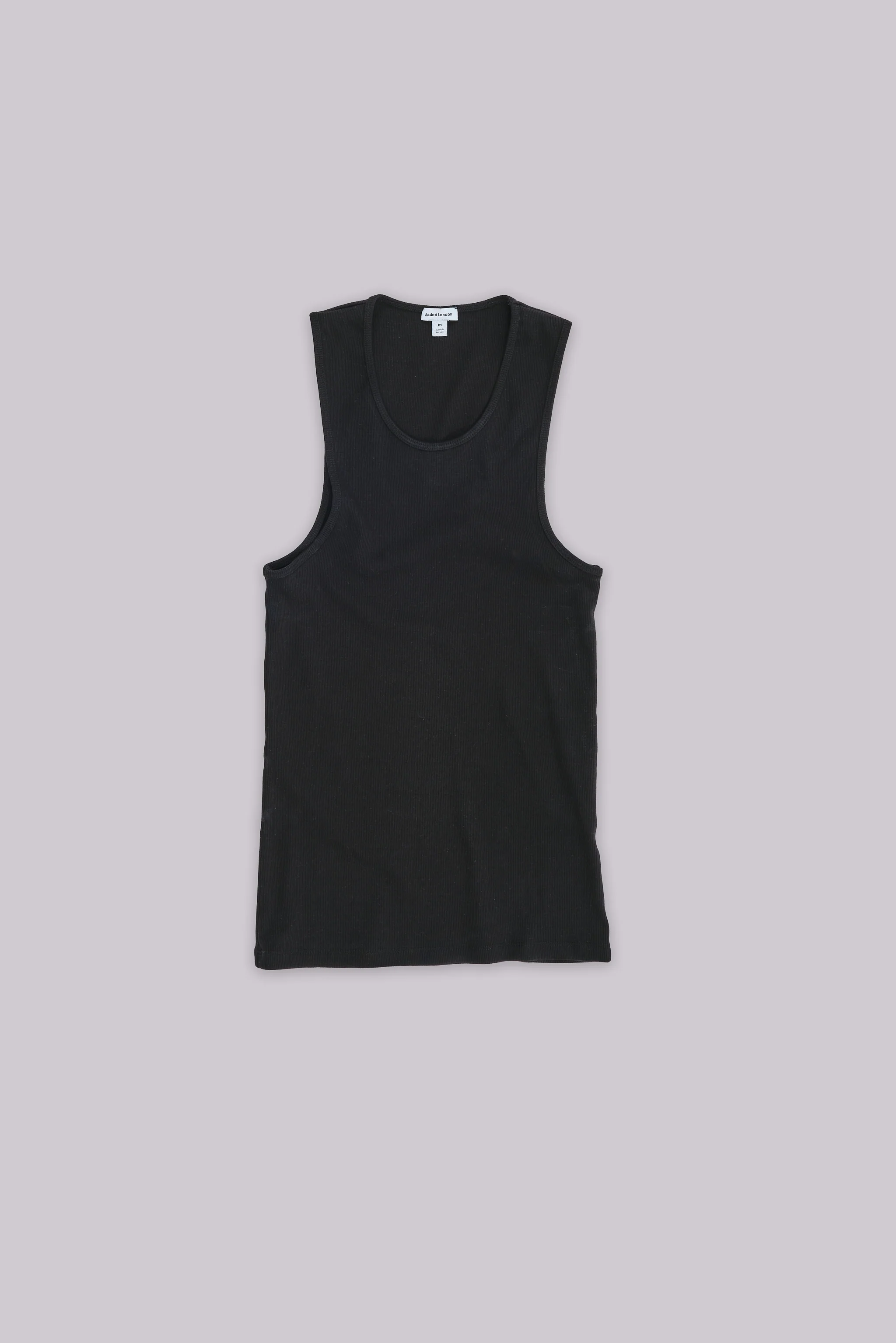 Black Rib Full Length Vest - Image 2