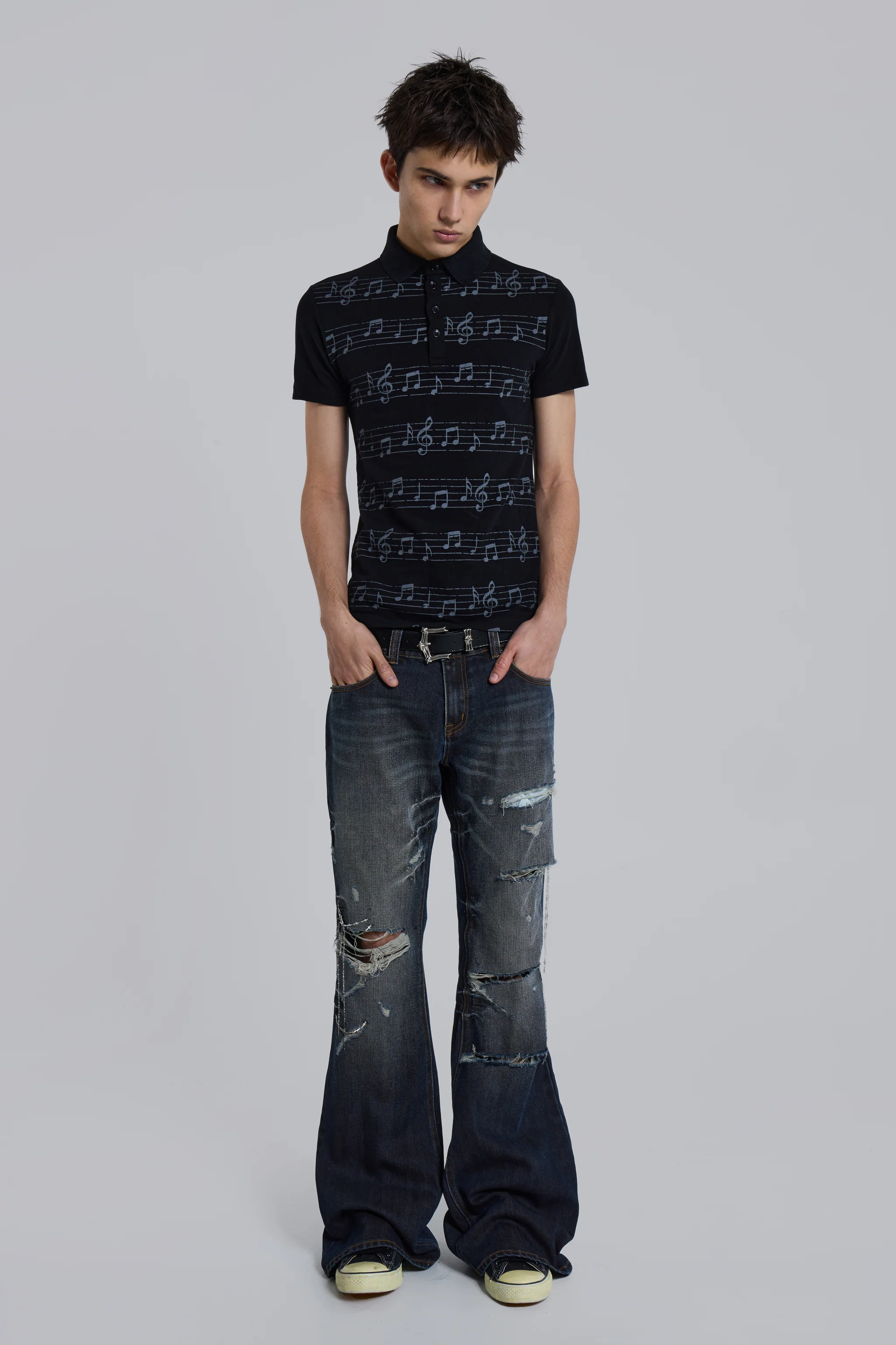 Black Riff Polo Shirt - Image 4