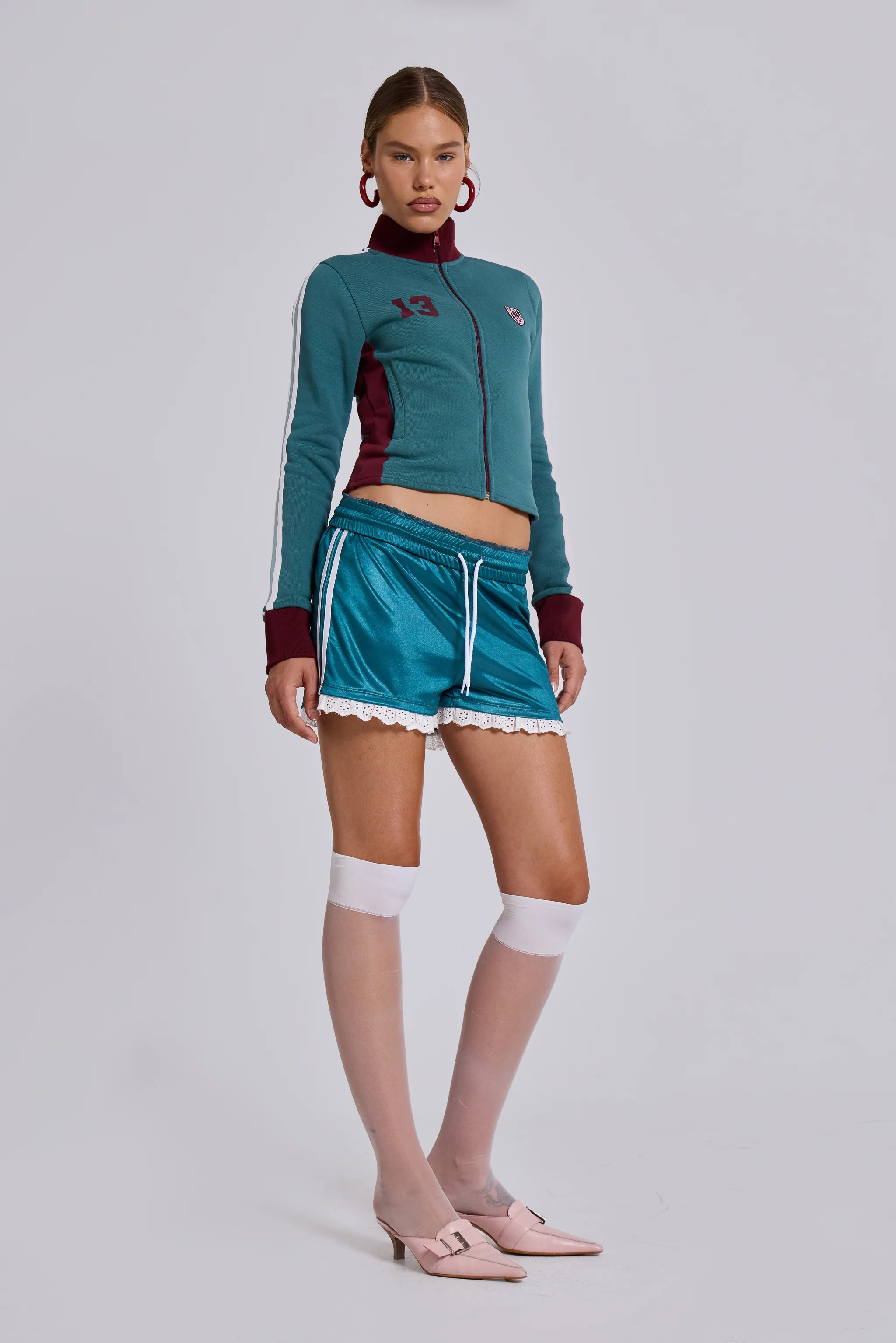 Bronwyn Broderie Football Shorts - Image 8