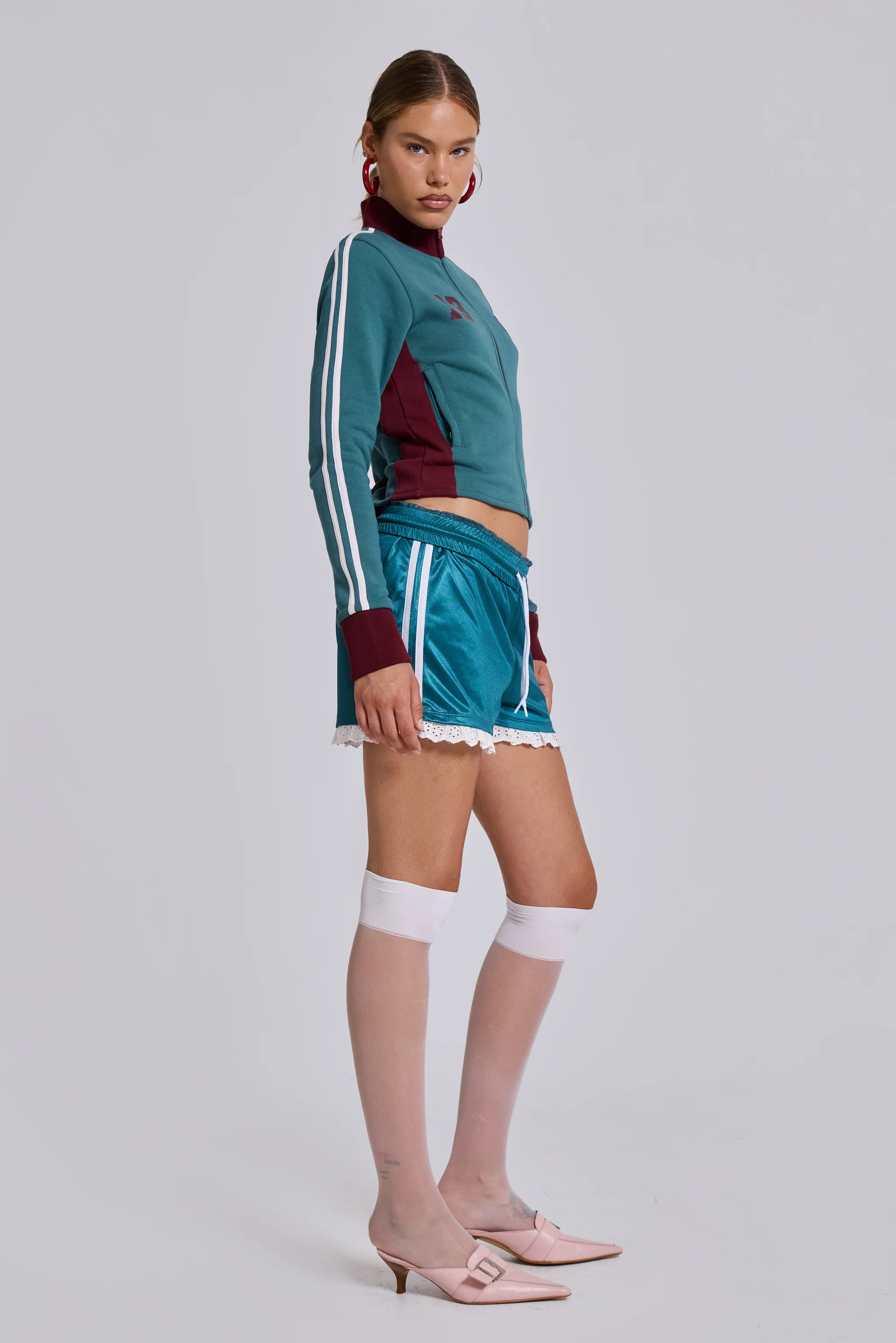 Bronwyn Broderie Football Shorts - Image 9
