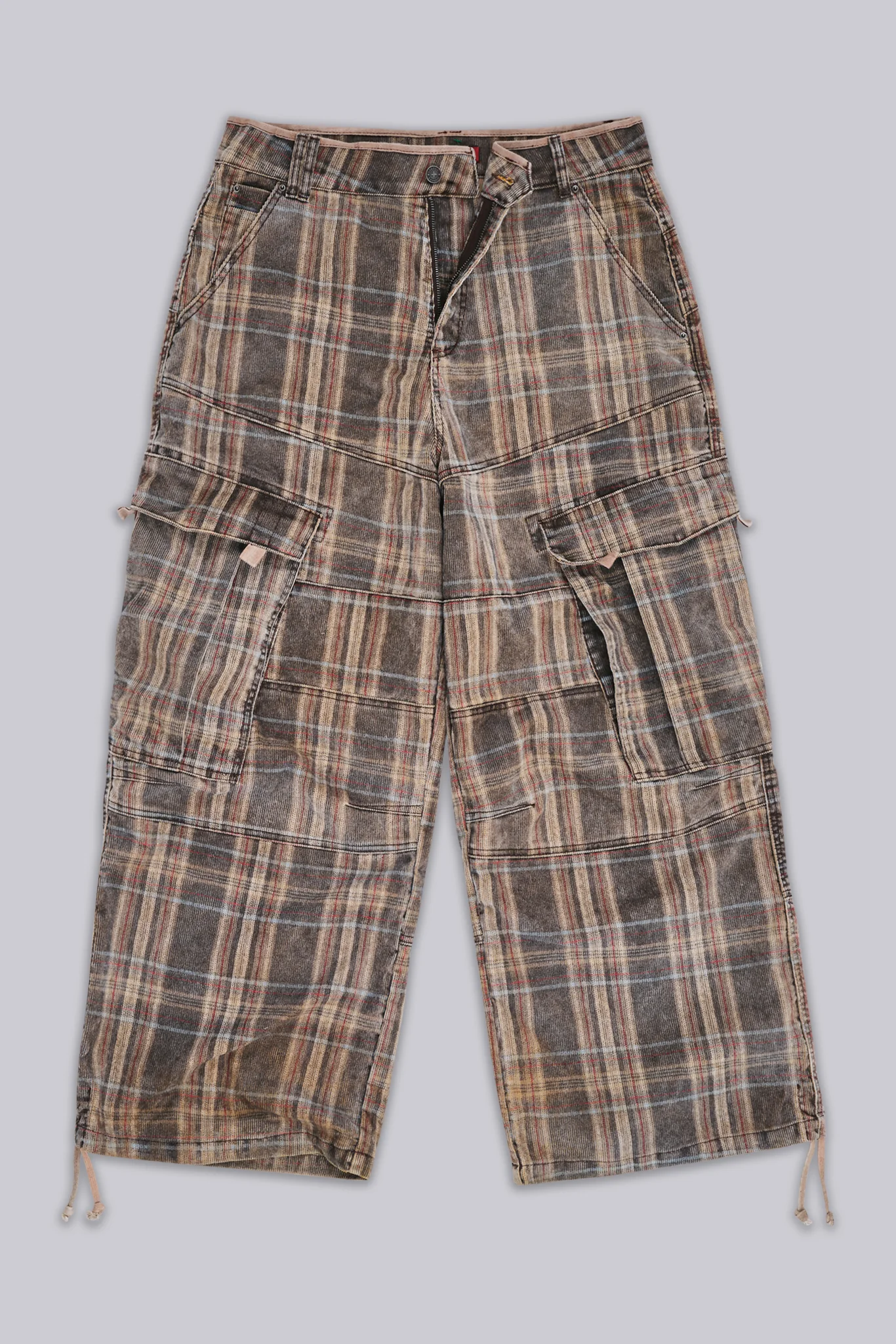 Brown Check Cadet Cargos - Image 2