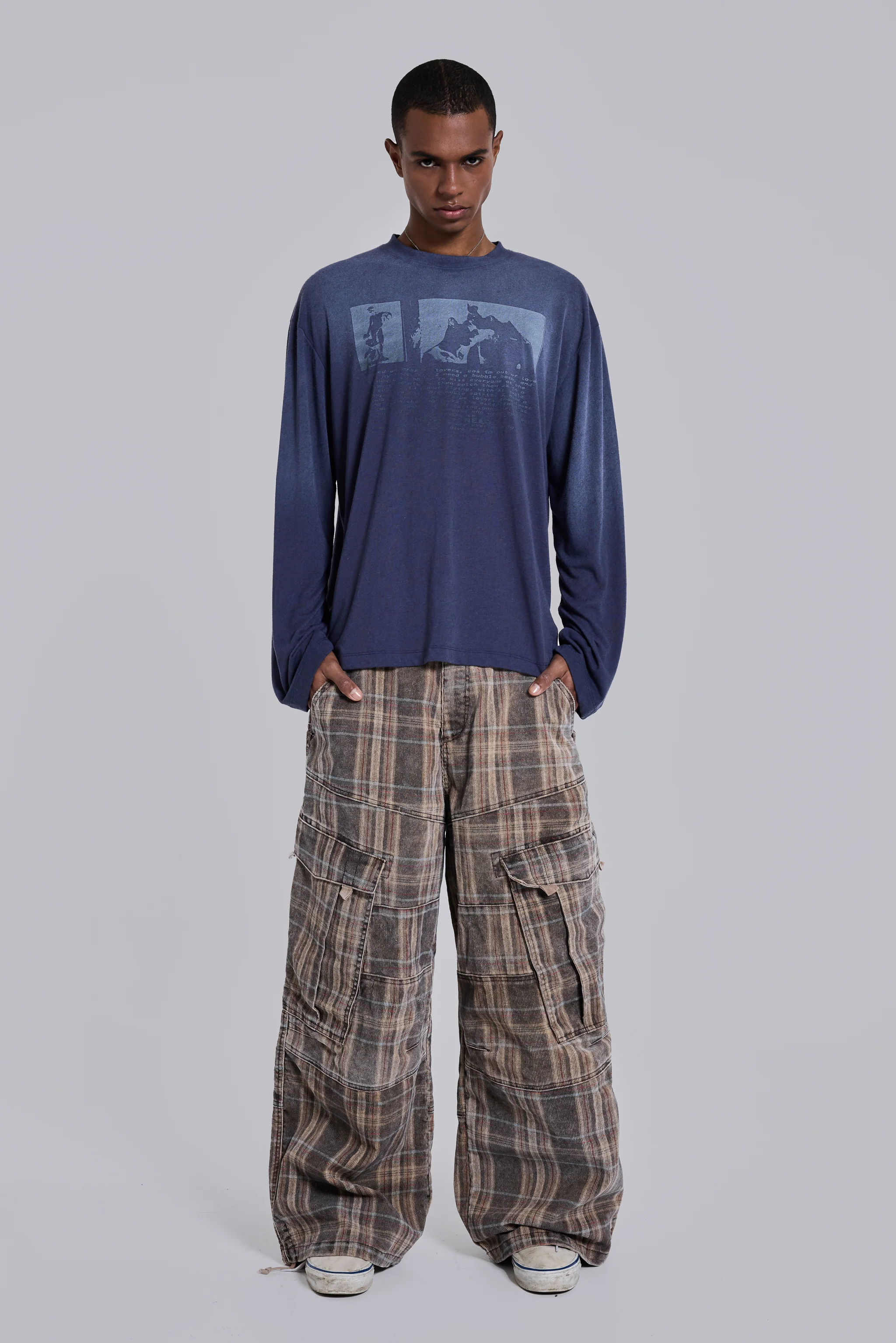 Brown Check Cadet Cargos - Image 6