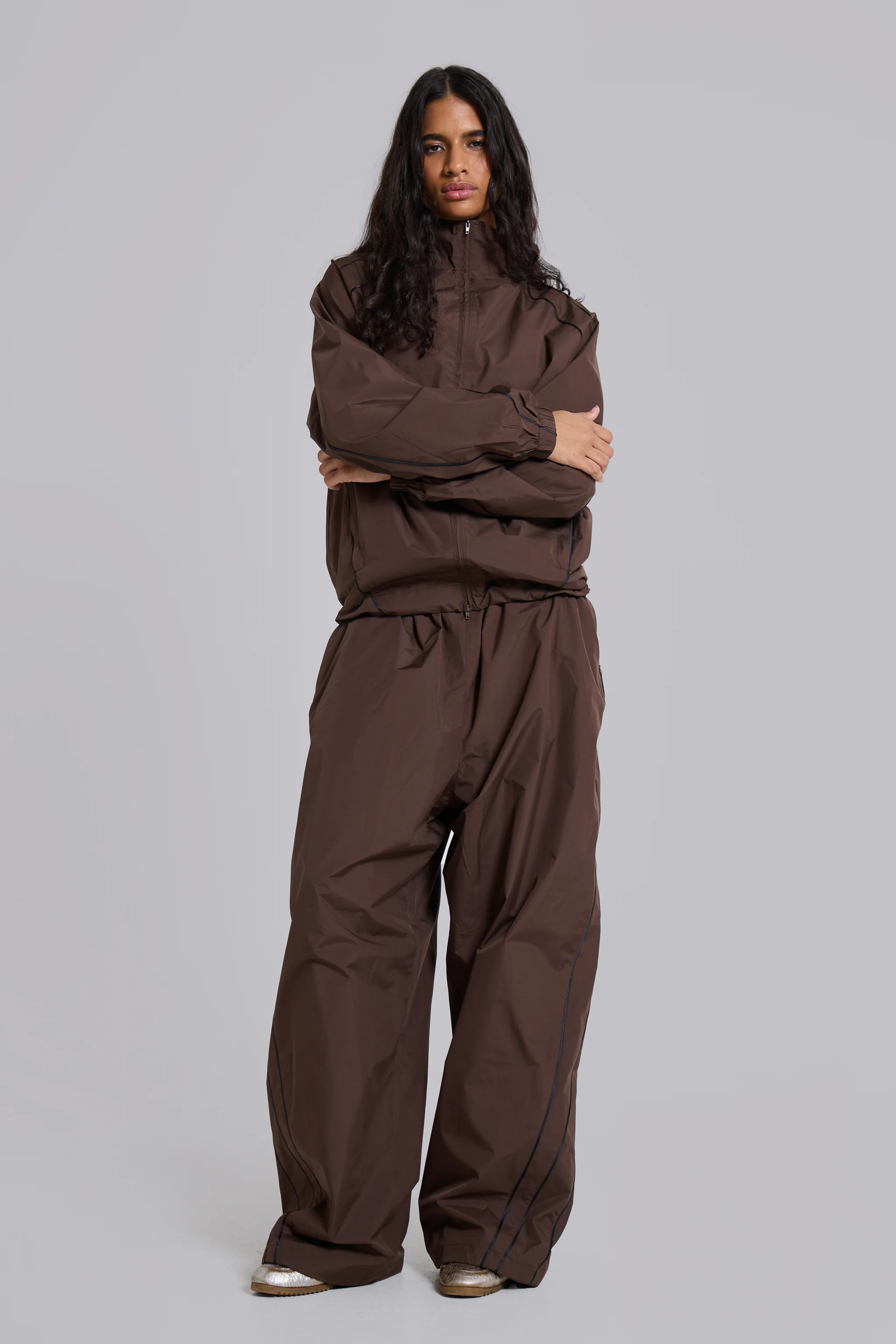 Brown Vapor Tracksuit Bottoms - Image 7