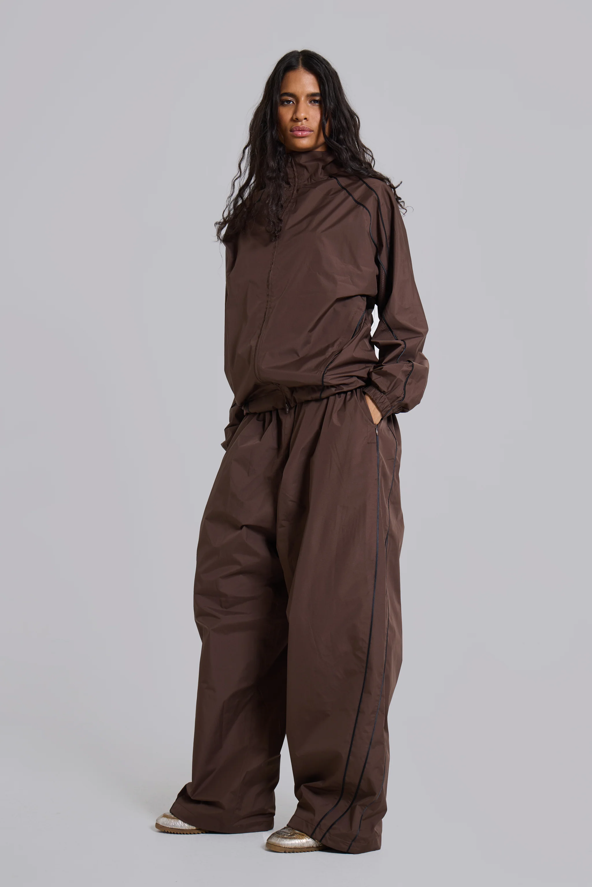 Brown Vapor Tracksuit Top - Image 9