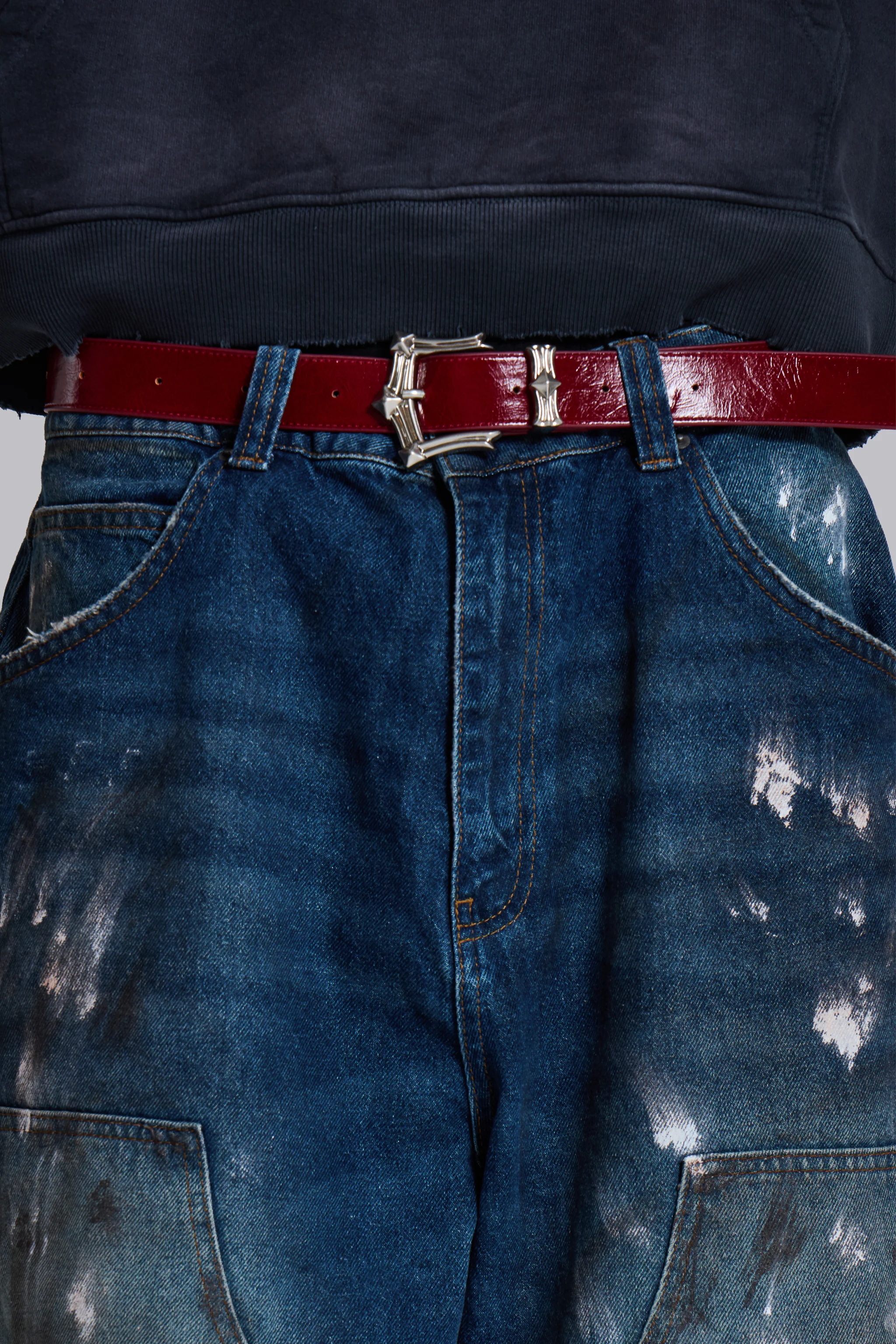 Burgundy Strike Metal Belt - Image 2