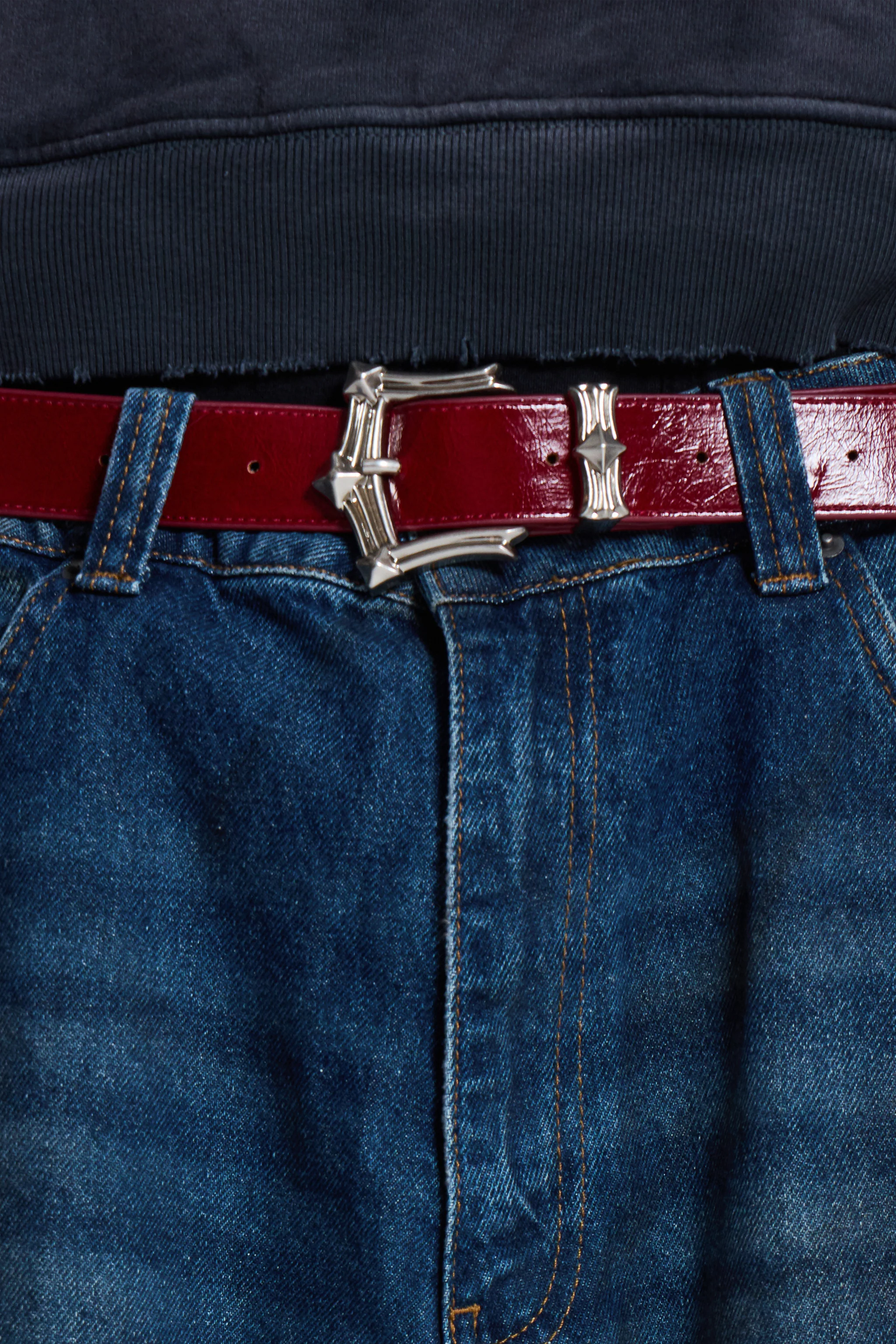 Burgundy Strike Metal Belt - Image 3