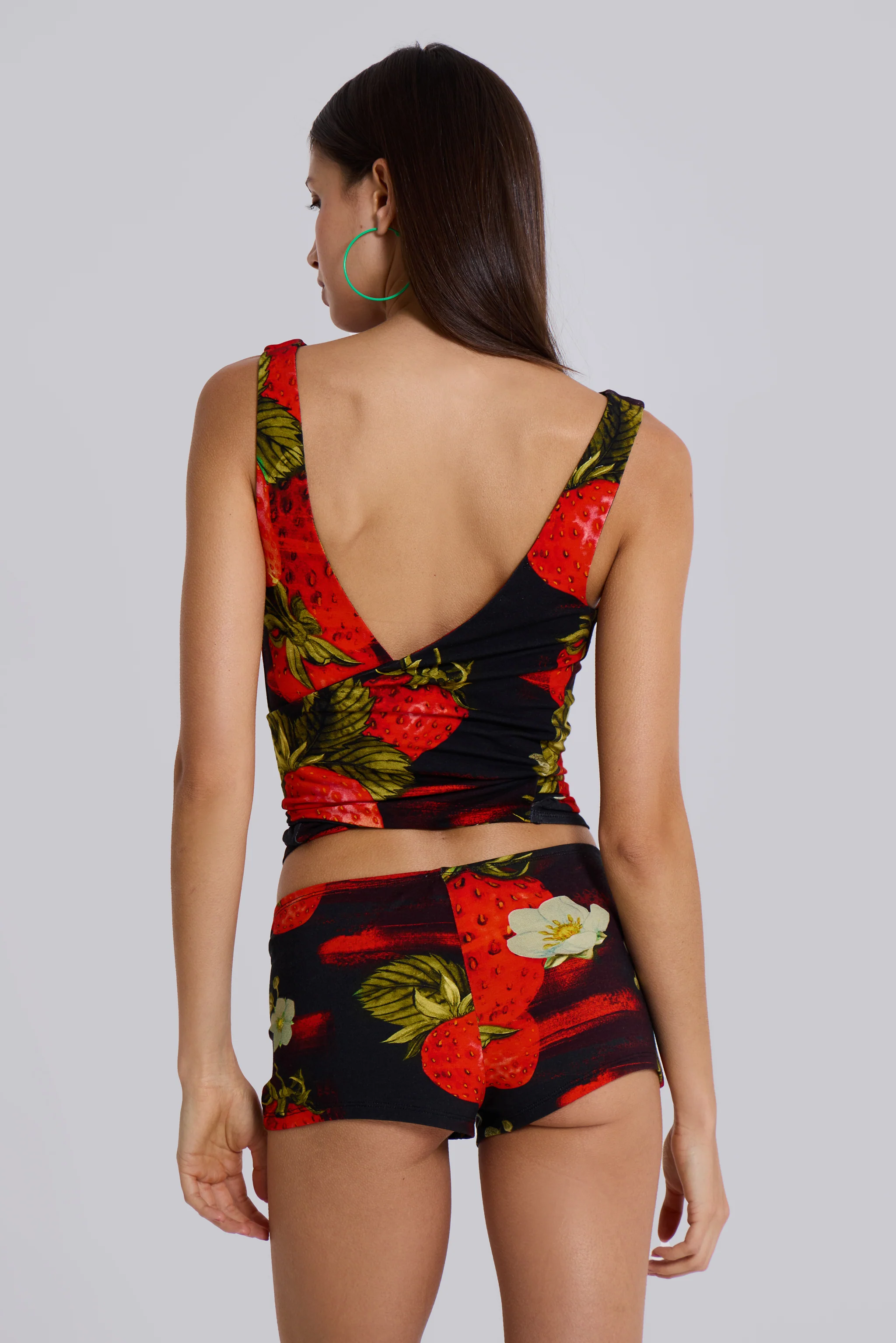 Camarosa Strawberry Wrap Top - Image 2