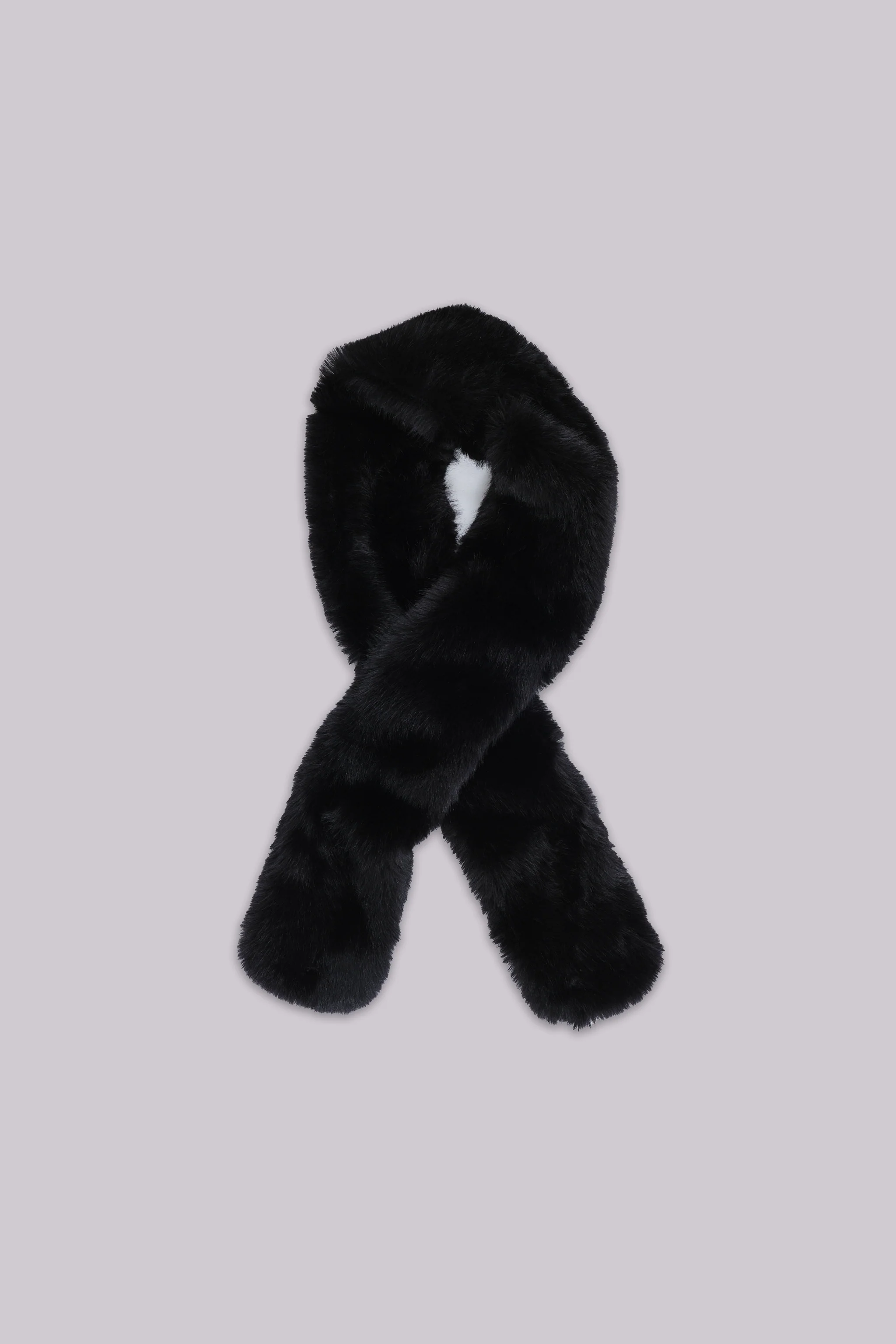 Black Cara Faux Fur Scarf - Image 7