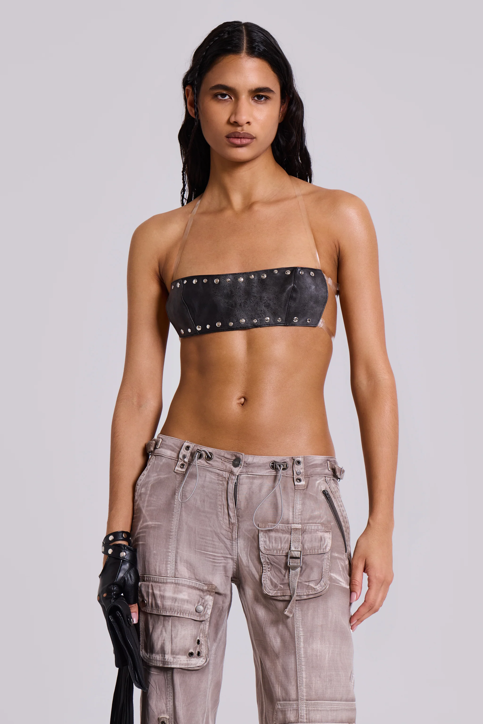 Censored PU Leather Bralette Top - Image 3