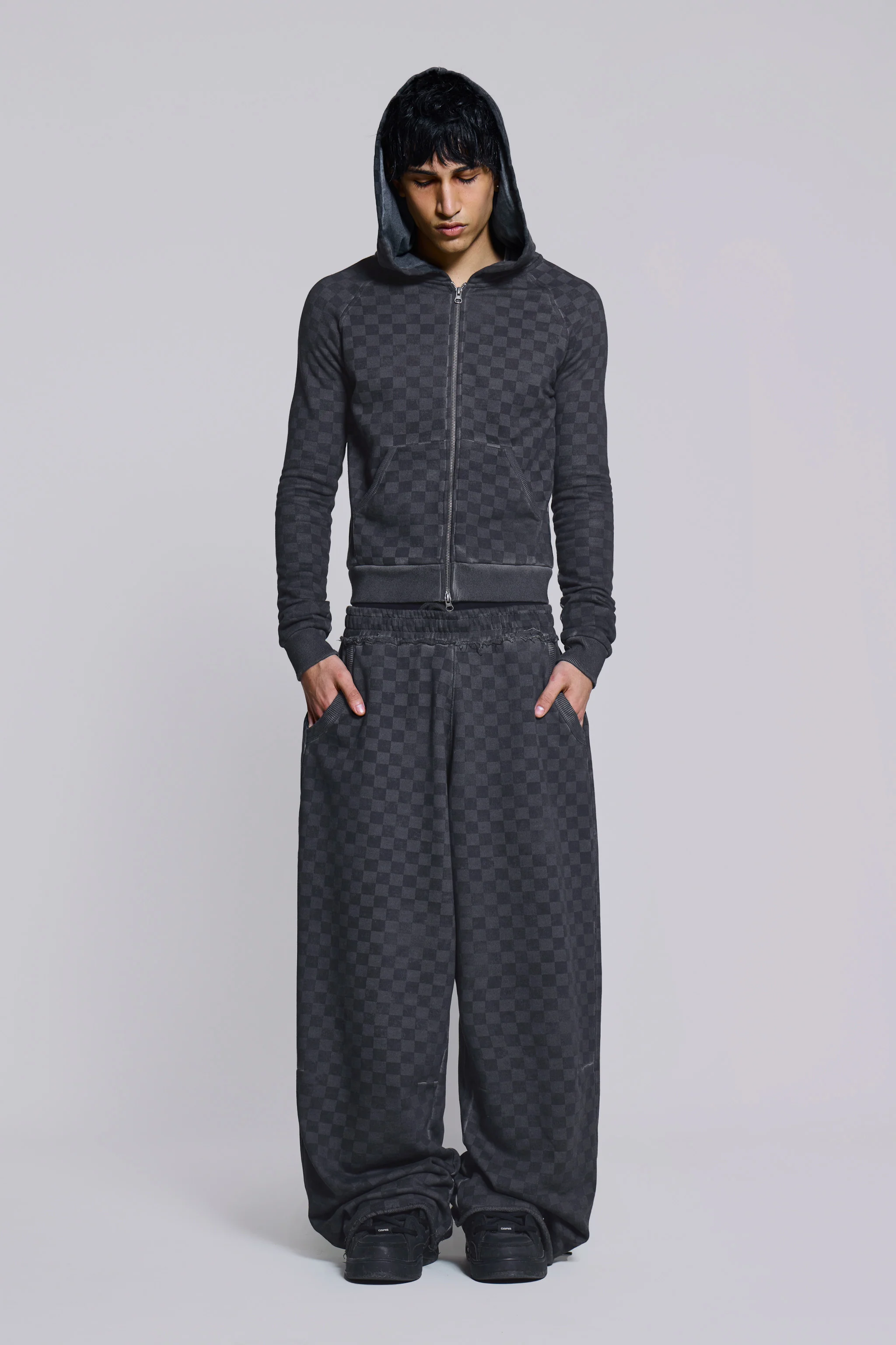 Checkerboard Baggy Monster Joggers - Image 3