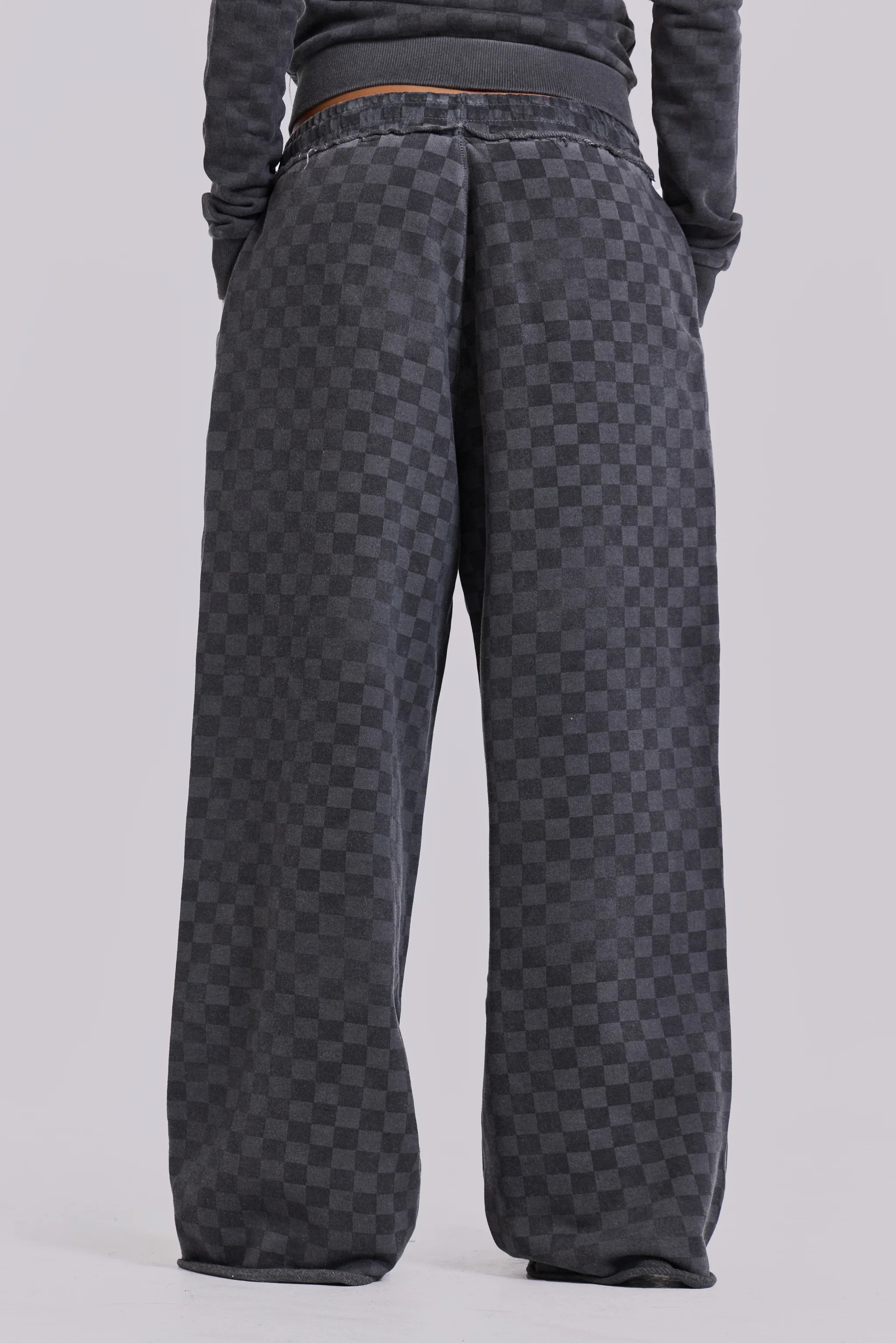 Checkerboard Baggy Monster Joggers - Image 3