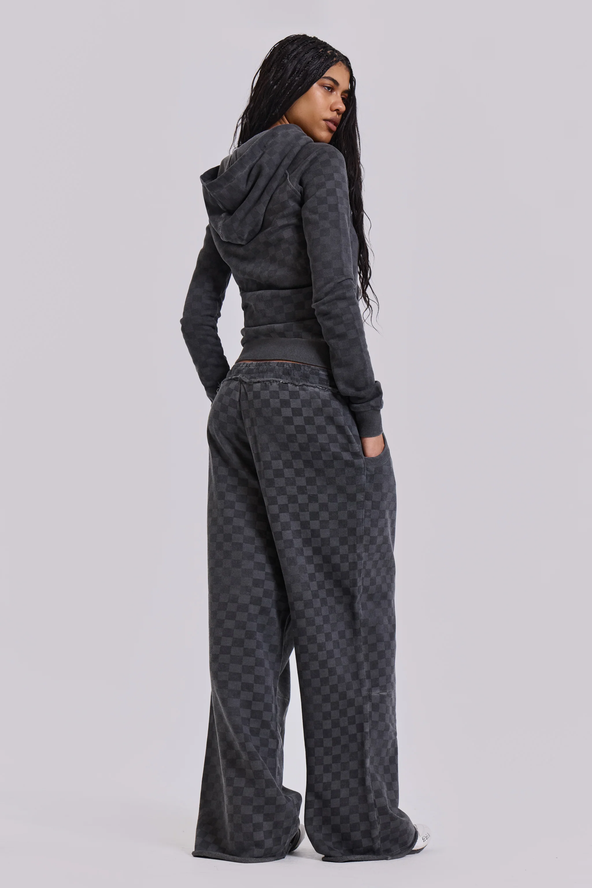 Checkerboard Baggy Monster Joggers - Image 4