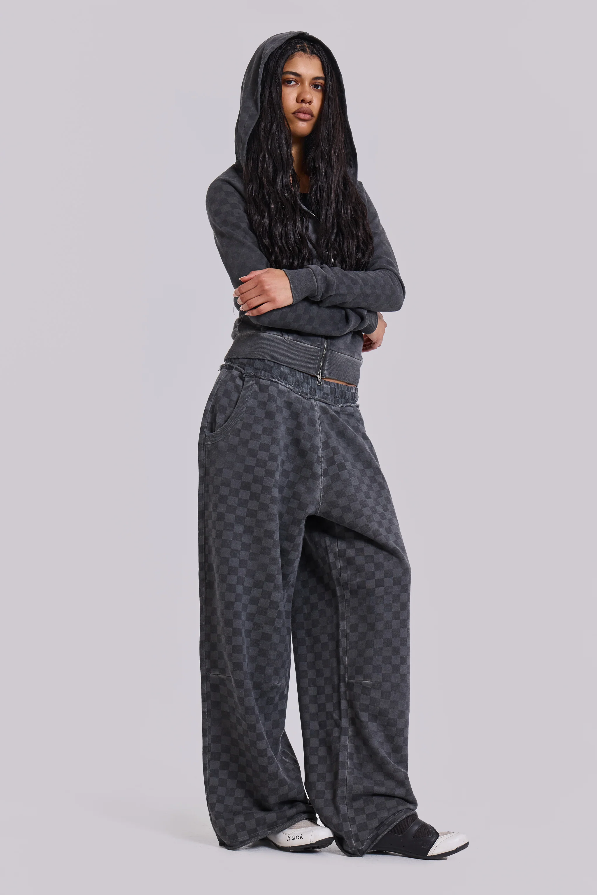 Checkerboard Baggy Monster Joggers - Image 7
