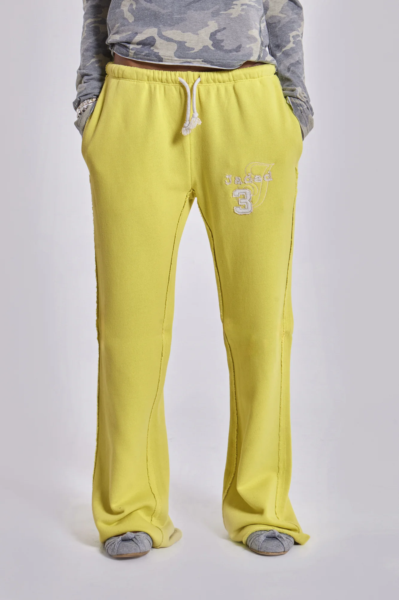Cleo Slouchy Bootcut Jogger in Neon - Image 6