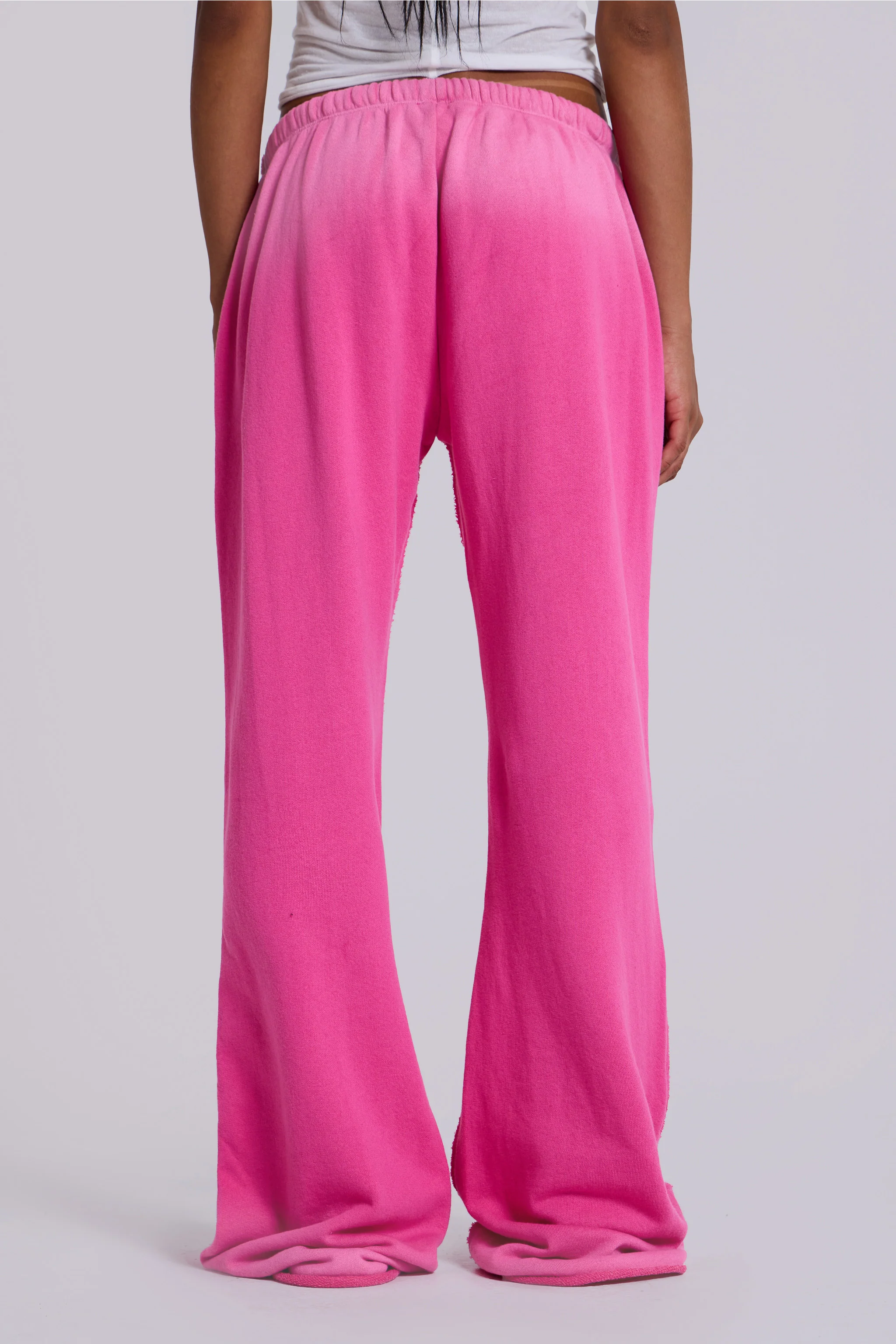 Cleo Slouchy Bootcut Jogger in Pink - Image 3