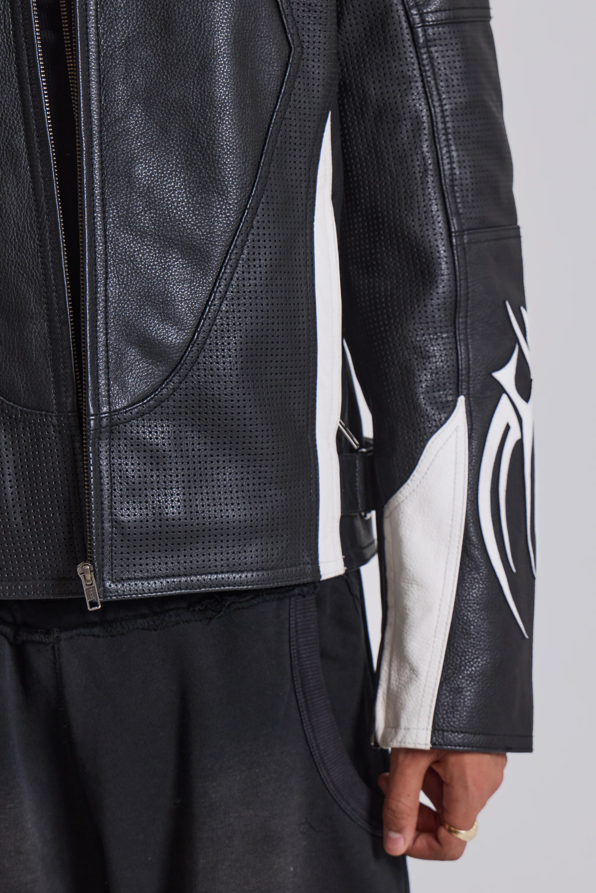 Crash Leather Biker Jacket - Image 12