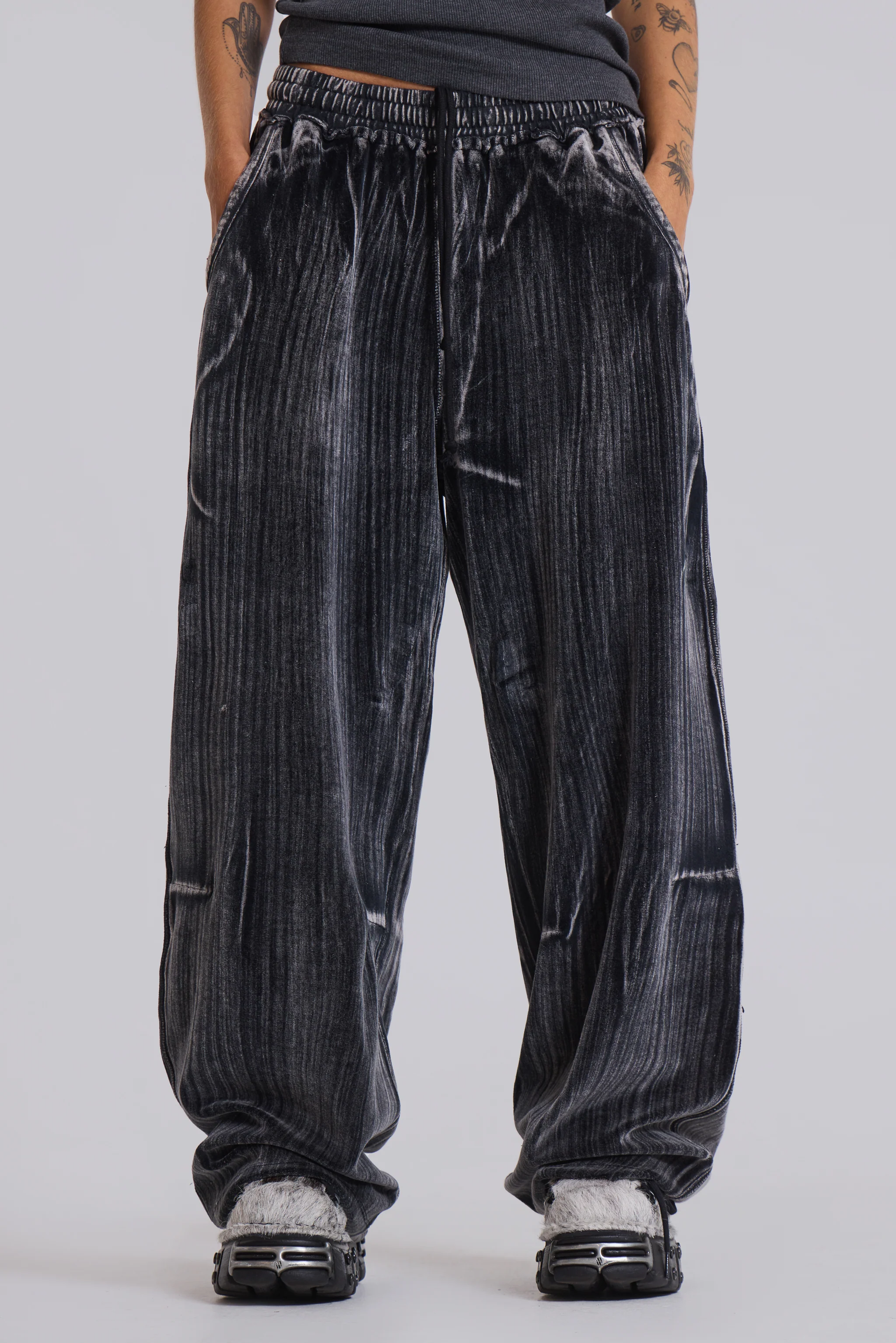 Crease Velour Baggy Monster Joggers - Image 2
