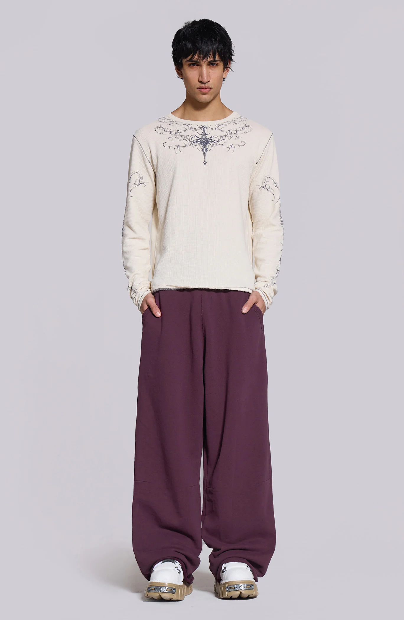 Dark Burgundy Monster Joggers - Image 8