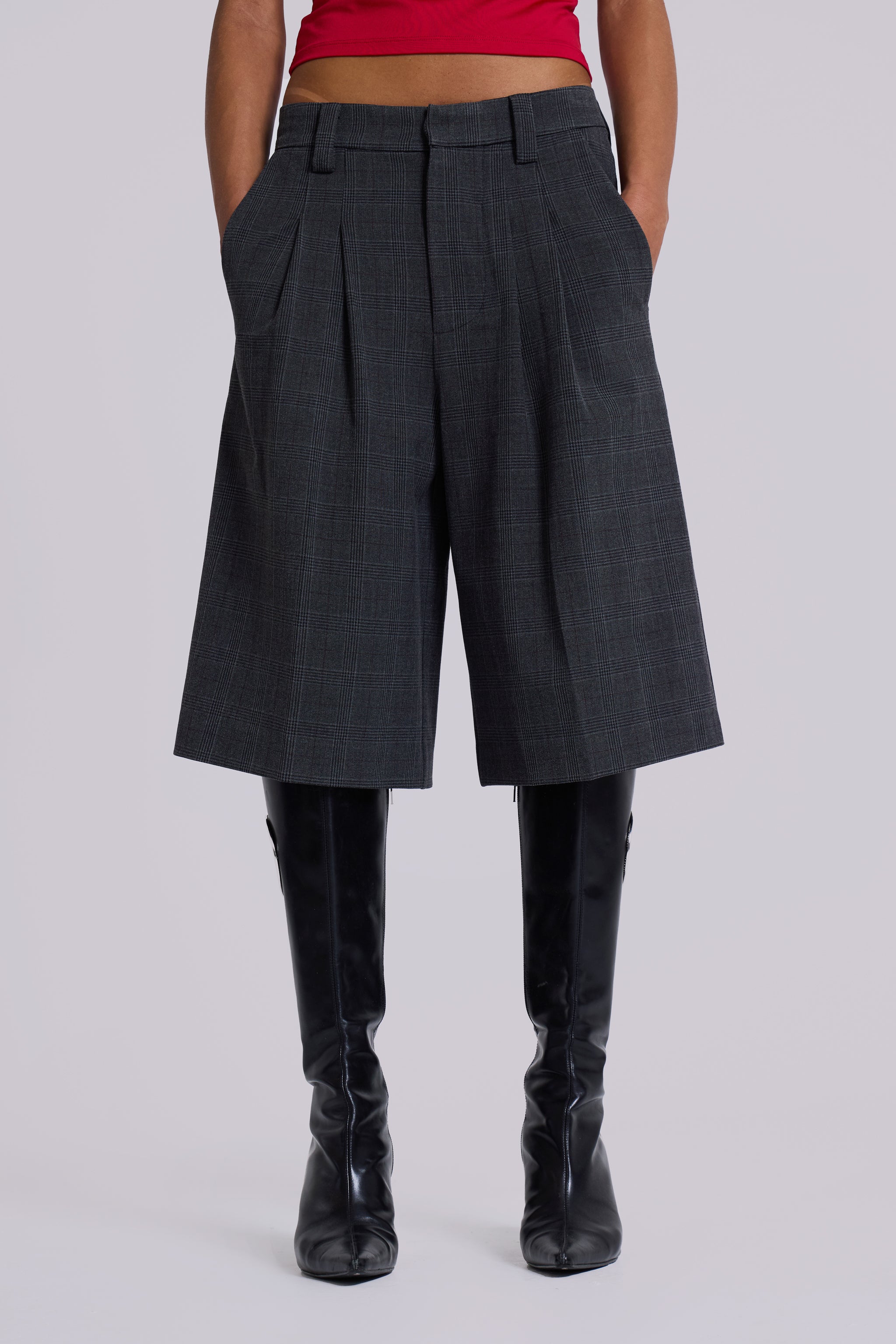 Dark Check Goliath Shorts - Image 2