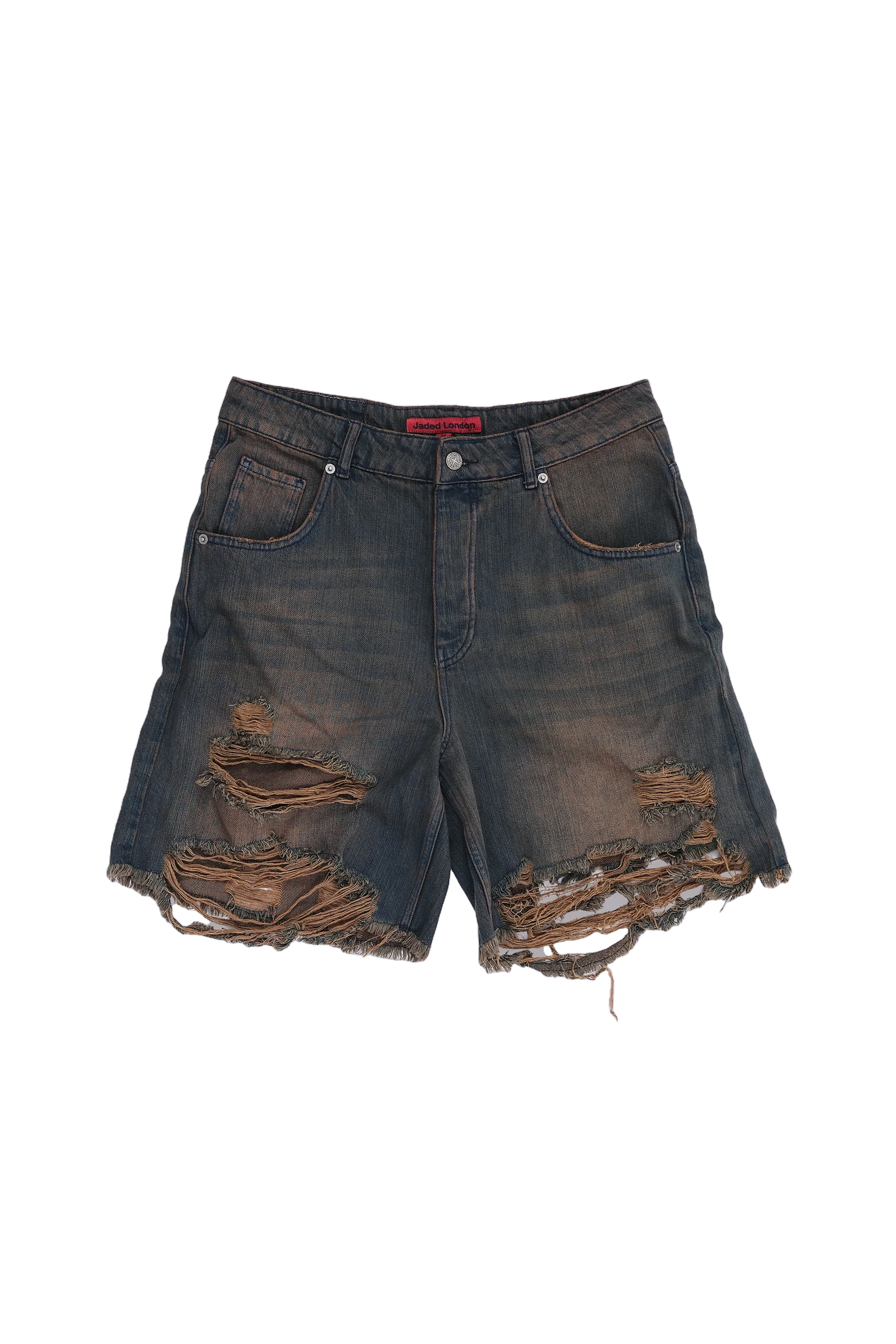 Dark Vintage Wash Glasto Shorts - Image 10