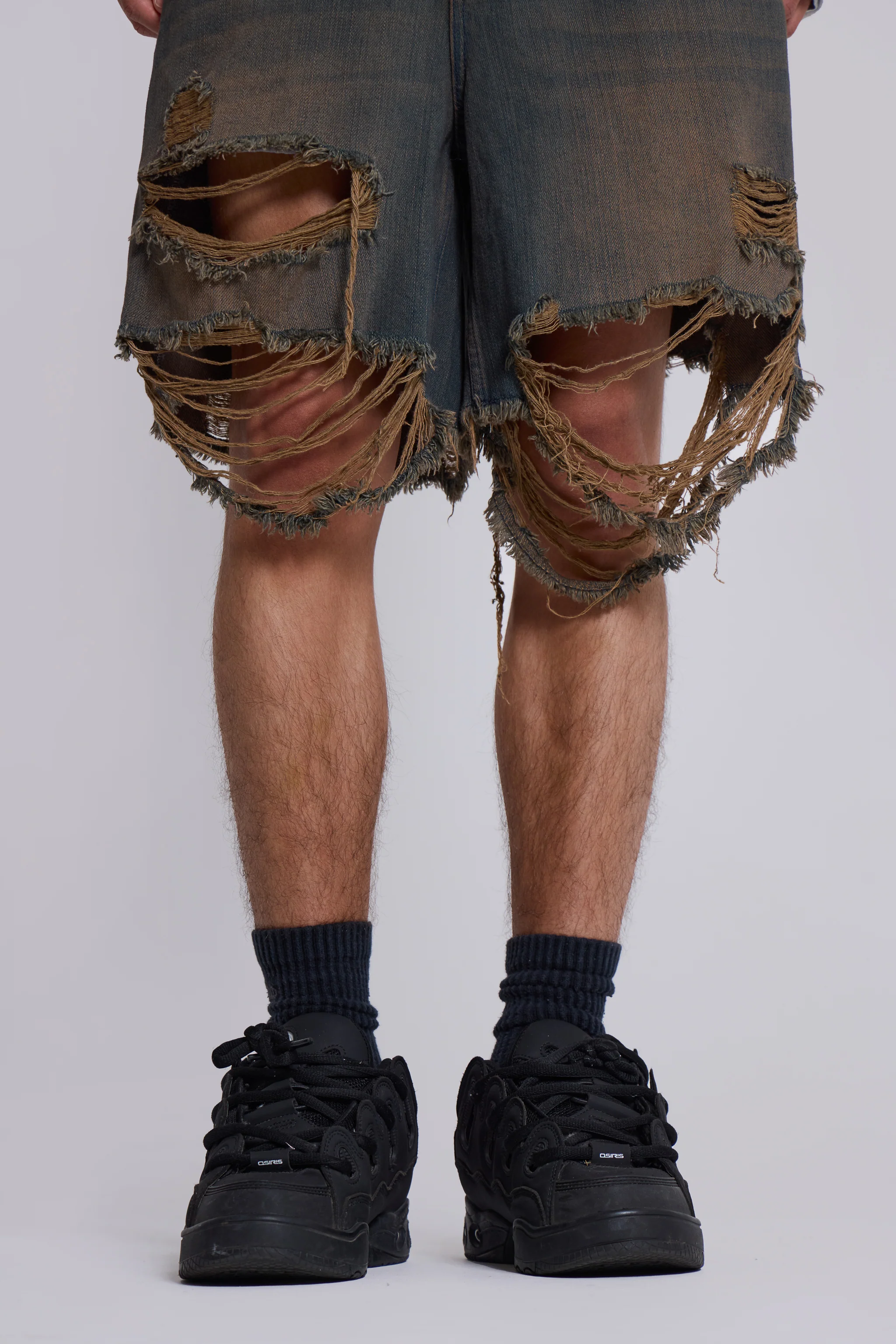 Dark Vintage Wash Glasto Shorts - Image 5