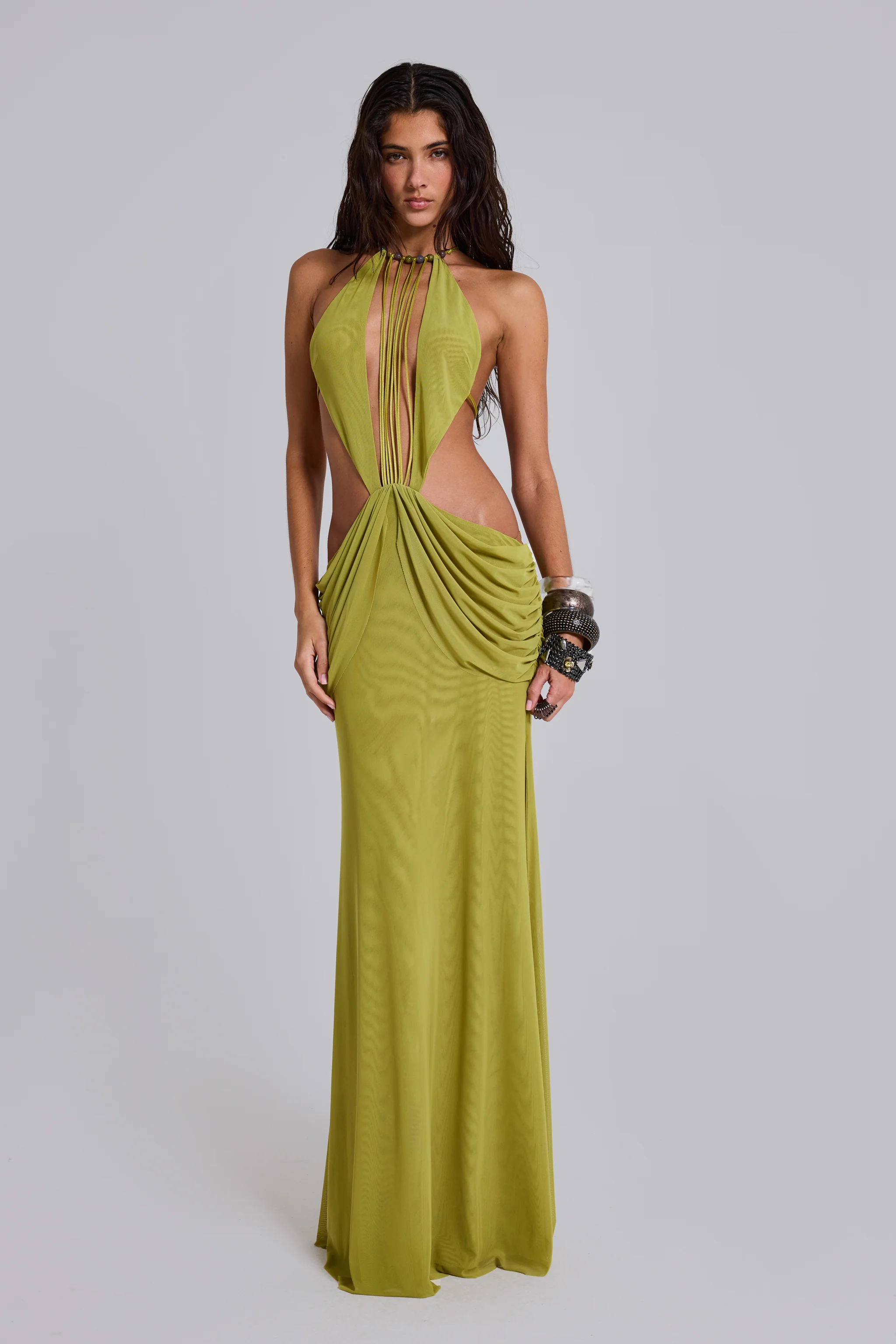 Darlyn Draped Backless Maxi Dress - Image 2