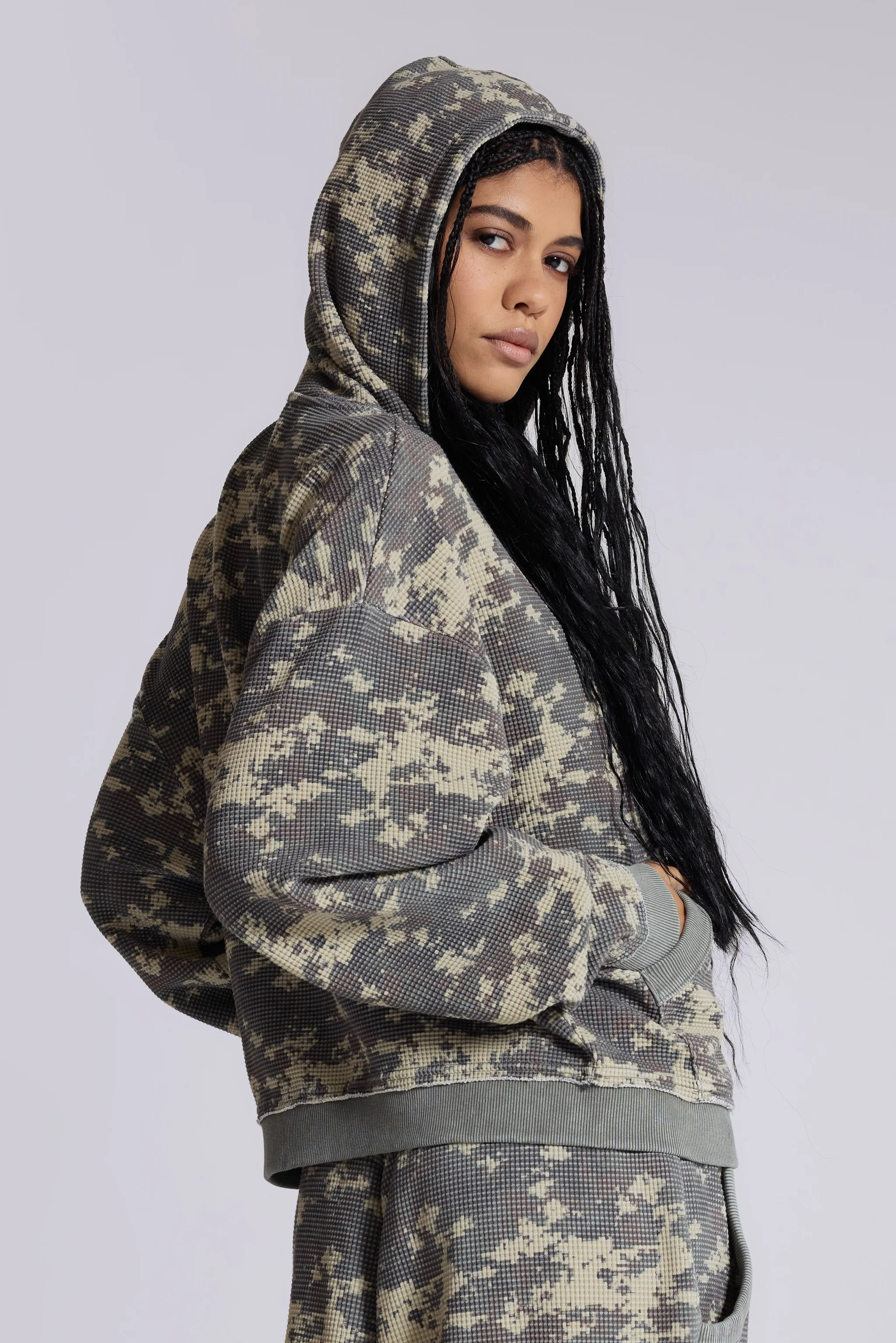 Digi Camo Waffle Hoodie - Image 3