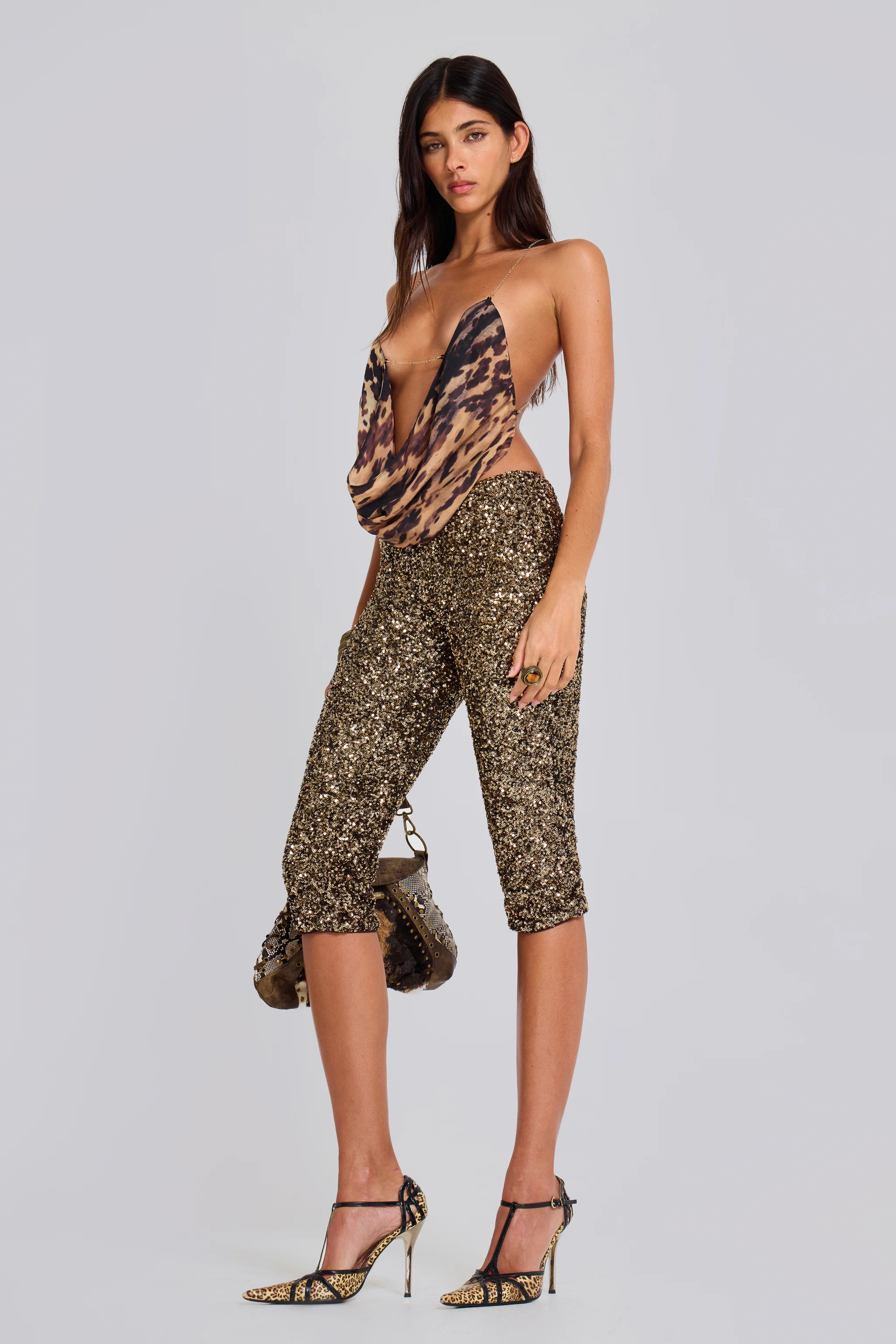 Dirty Cash Sequin Capris - Image 3