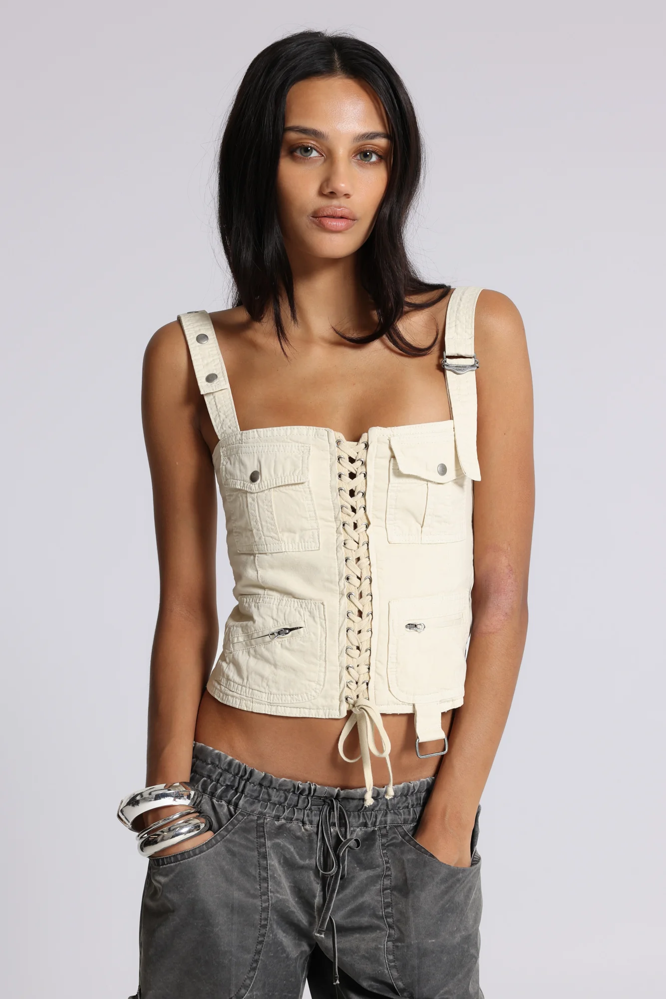 Ecru Cargo Corset - Image 4